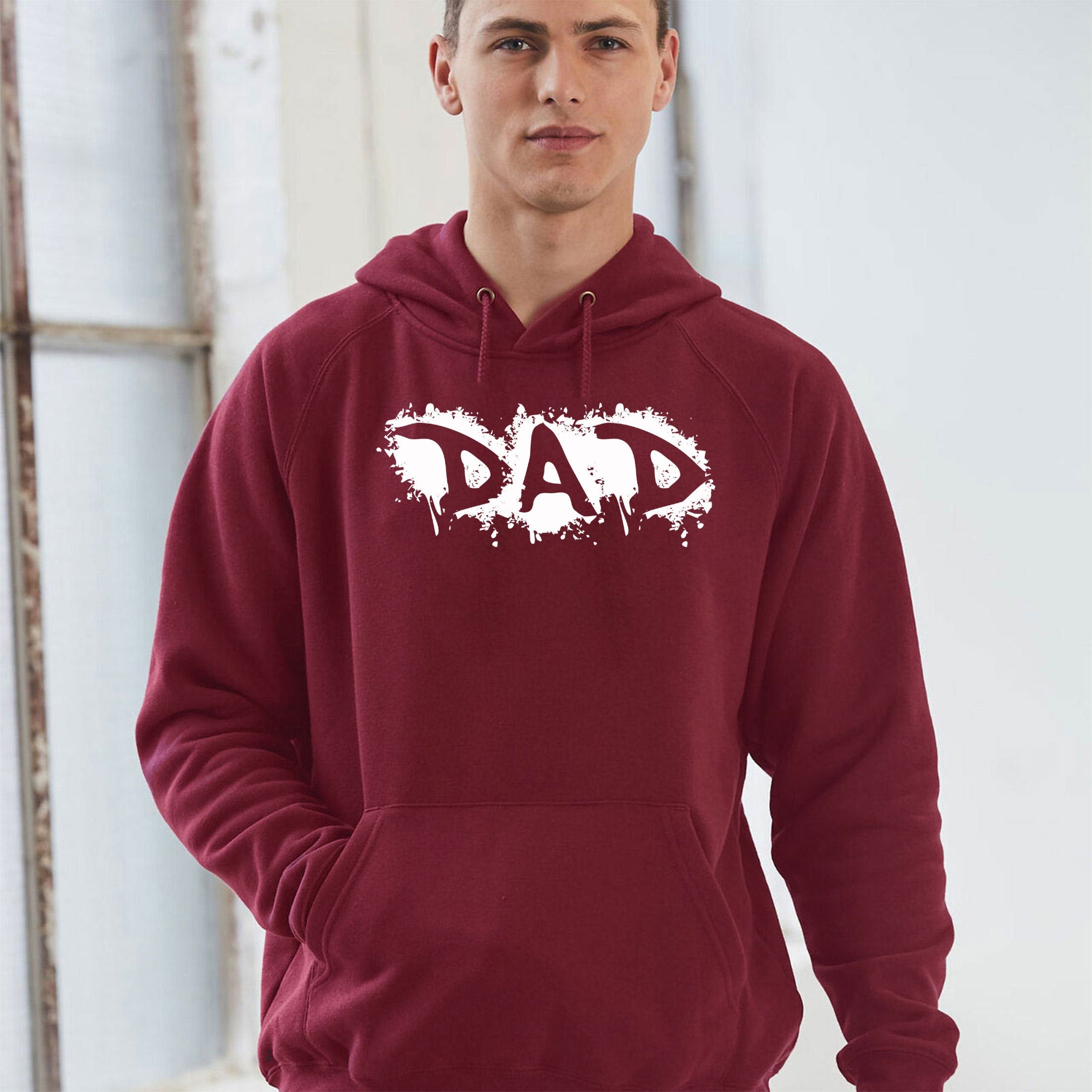 Father's Day SUPER #1 DAD Hoodie Hoody Hood Hooded funny dad daddy Papa Birthday Present gift Mens Fathers day Grandfather Idea Cute