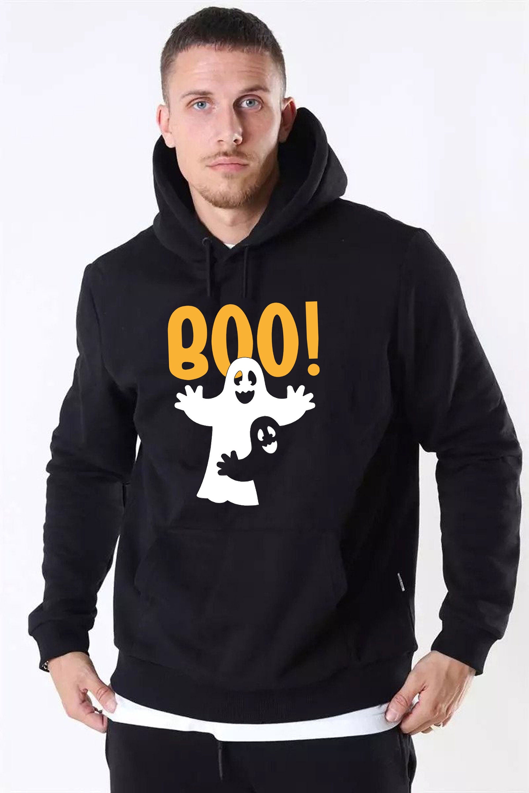 Funny Halloween Hoodie Hoody Hood Hooded Boo Scary Horror Mens Womens Ladies Unisex Cute Gift Present Ghost Outfit Top Trending