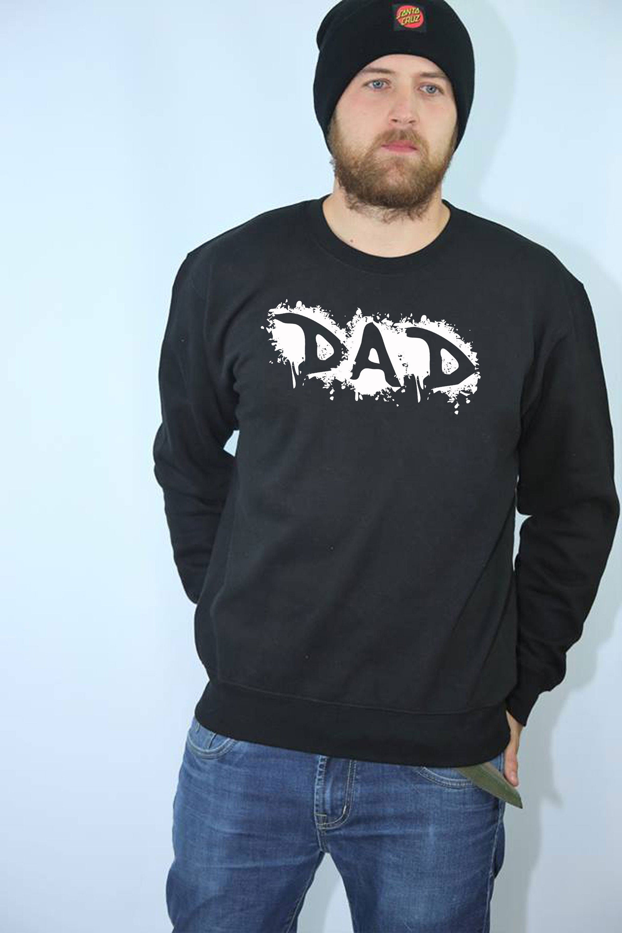 Father's Day SUPER #1 DAD Sweatshirt Jumper Sweater Shirt funny dad daddy Papa Birthday Present gift Mens Fathers day Grandfather Idea Cute