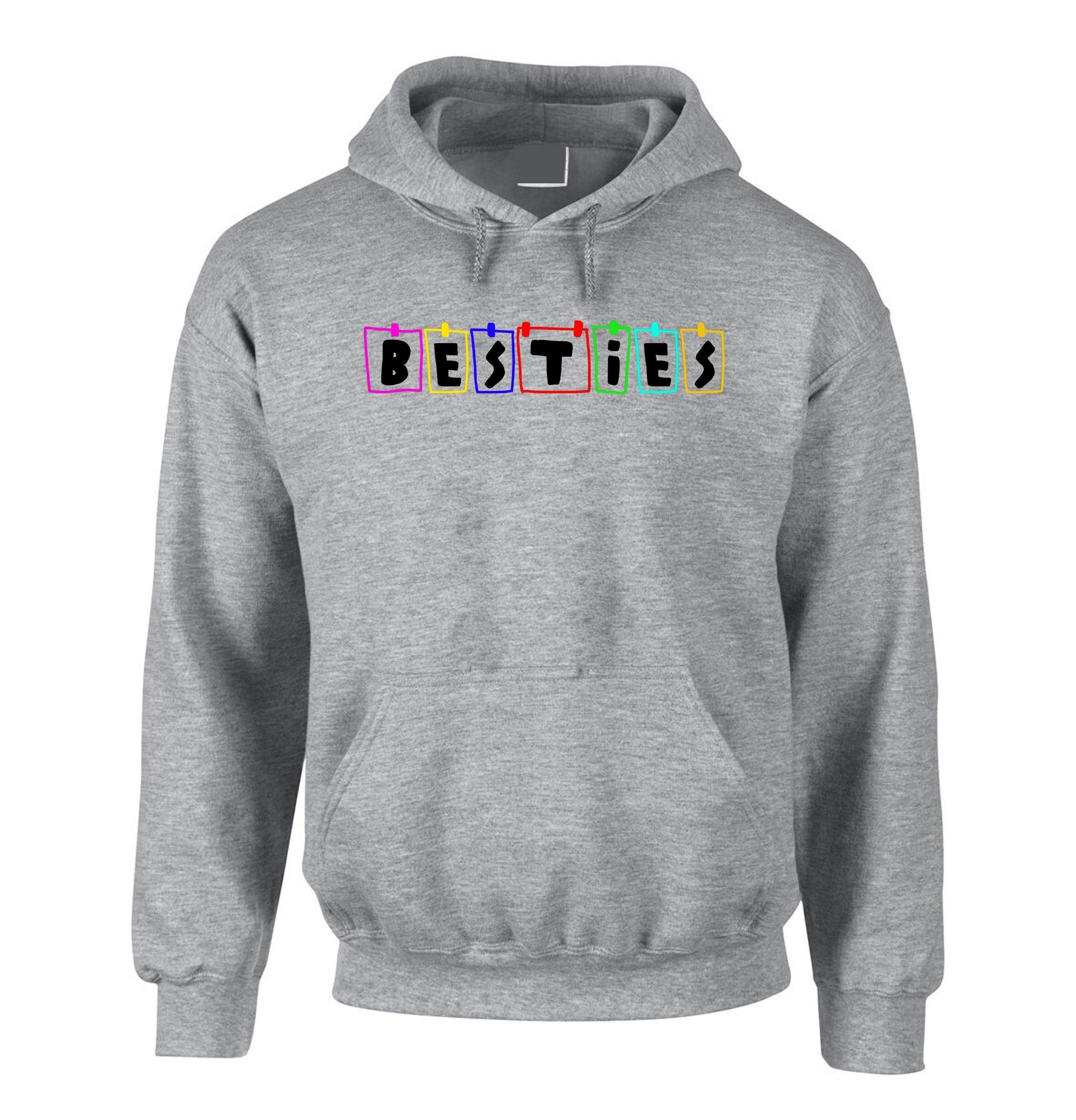 Friendship Day Hoodies Besties Hoodie Hoody Hood Hooded Unisex BFF Best Friends forever Couple Matching Top Cute Gift Birthday Gift