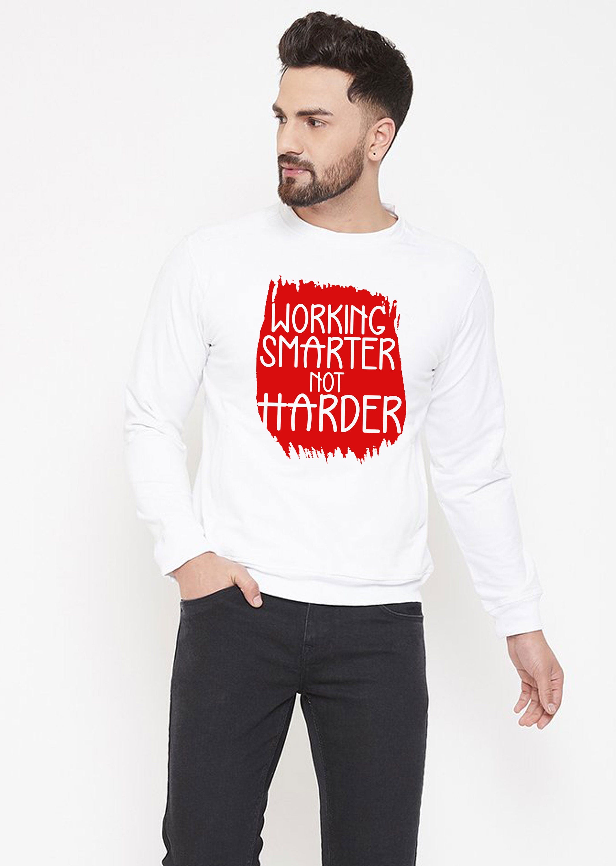 Working Smarter Not Harder Sweatshirt Jumper Sweater shirt Inspirational Funny Motivational Gift for Friends Birthday Present Graduation