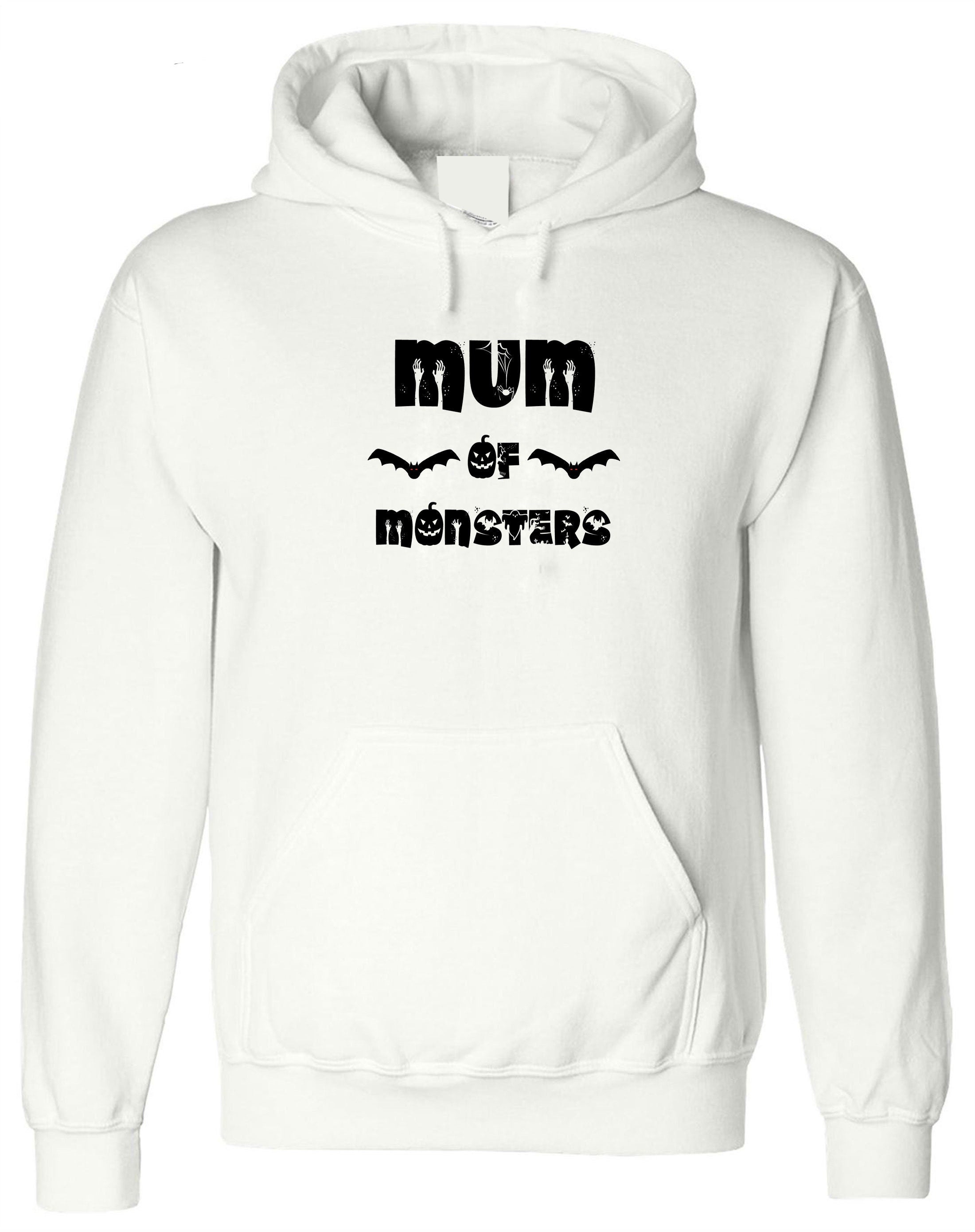 MUM of Monsters Funny Halloween Hoodie Hoody Hood Hooded Scary Boo Joke Humor Mother's gift Halloween Mum Mama Mommy Top