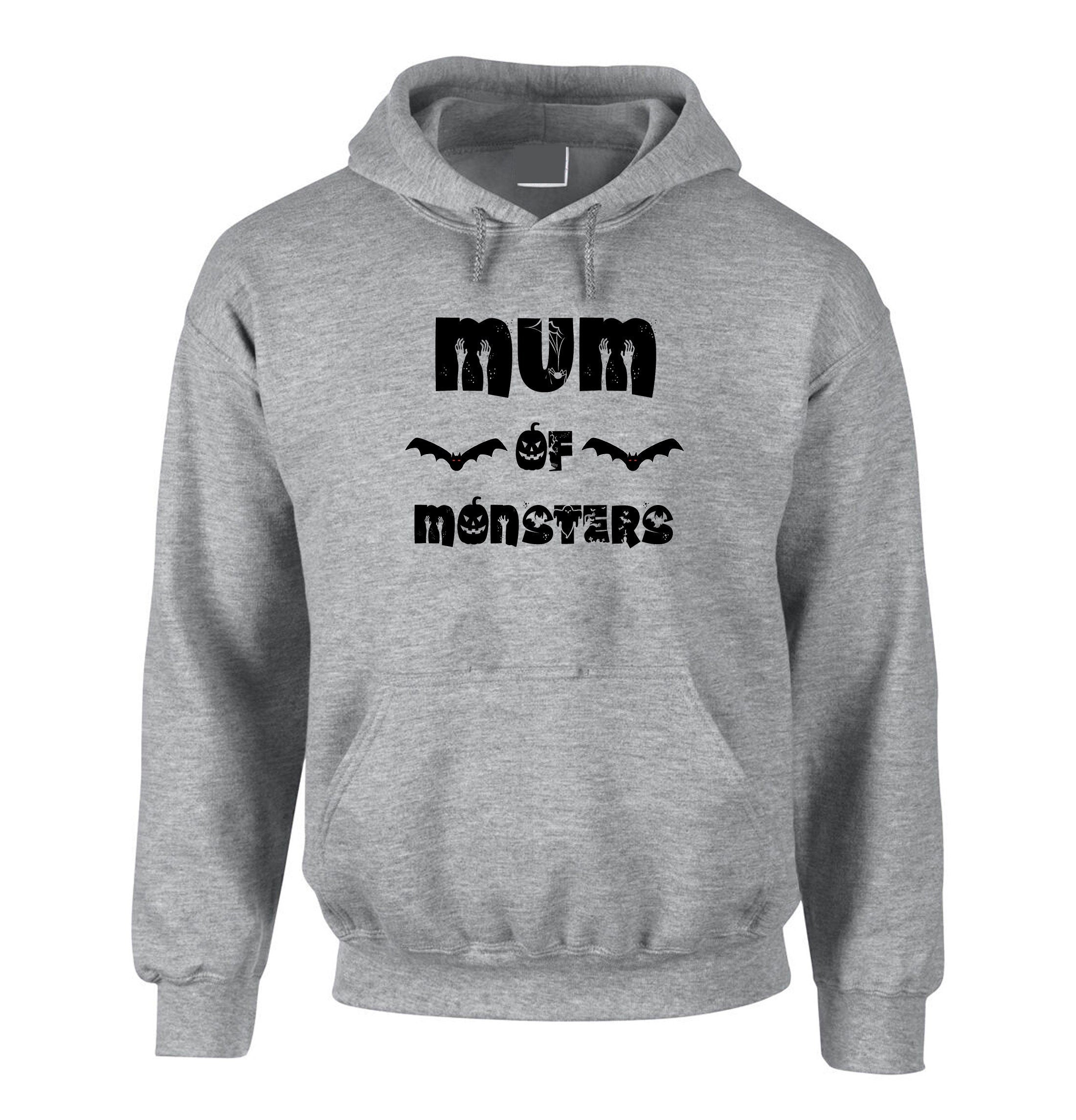 MUM of Monsters Funny Halloween Hoodie Hoody Hood Hooded Scary Boo Joke Humor Mother's gift Halloween Mum Mama Mommy Top