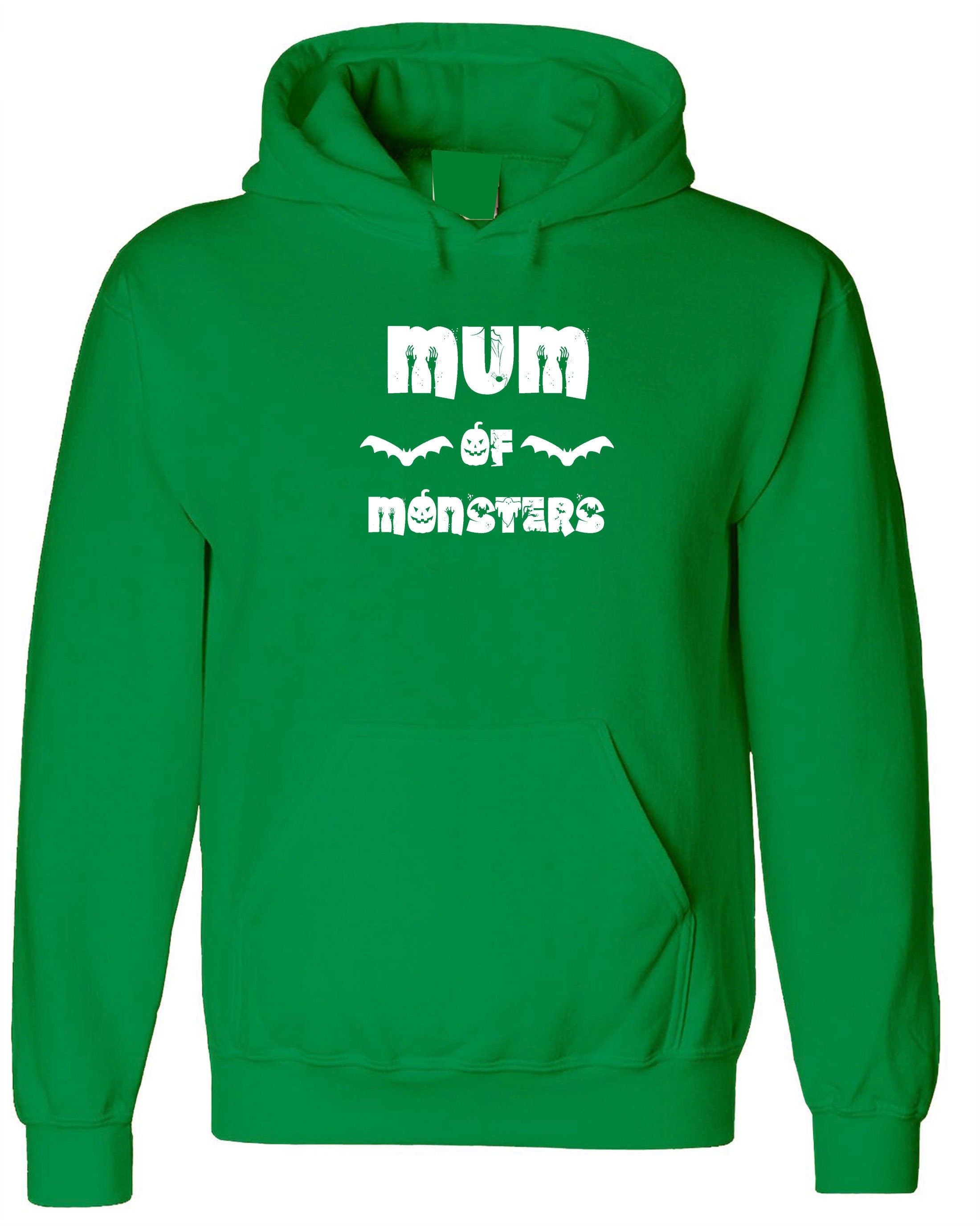 MUM of Monsters Funny Halloween Hoodie Hoody Hood Hooded Scary Boo Joke Humor Mother's gift Halloween Mum Mama Mommy Top