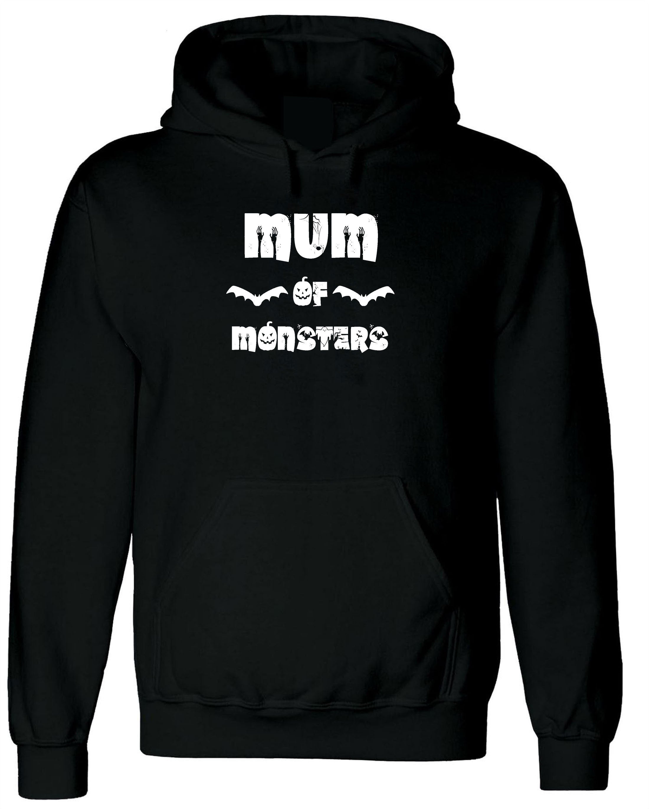 MUM of Monsters Funny Halloween Hoodie Hoody Hood Hooded Scary Boo Joke Humor Mother's gift Halloween Mum Mama Mommy Top