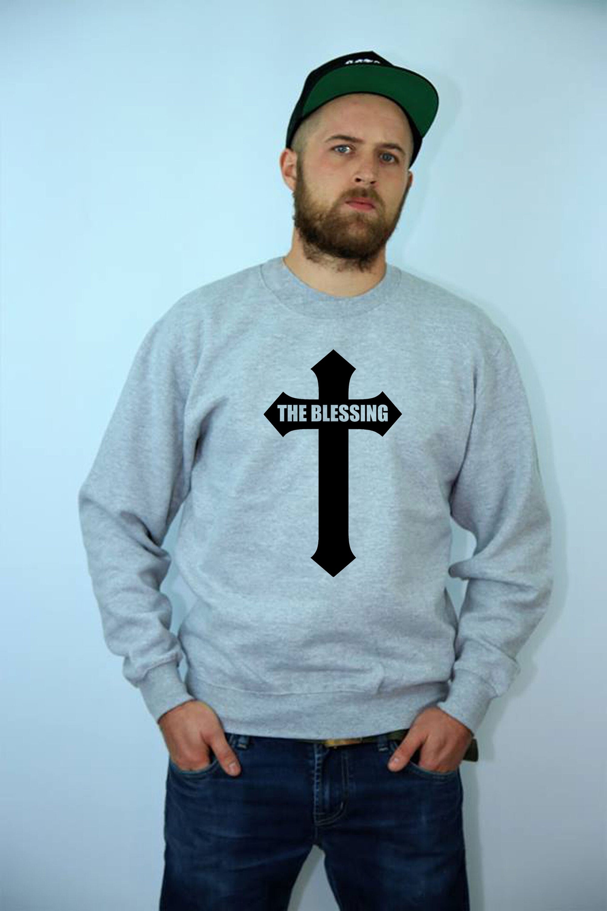 The Blessing Sweatshirt Jumper Sweater shirt Christian Cross Jesus Christmas Gift Xmas Present Gift Religious top Unisex Trending Outfit