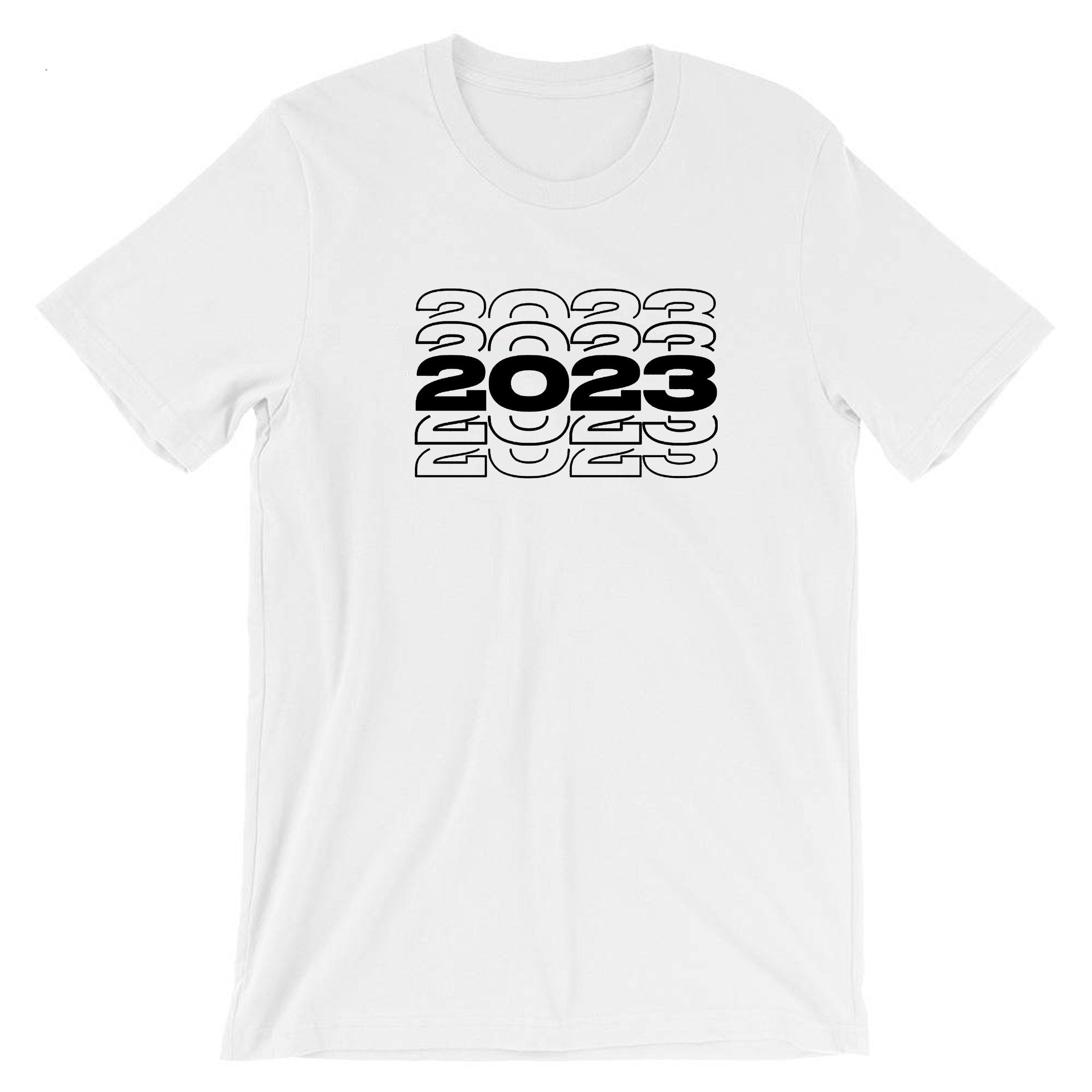 Happy New Year 2023 T-shirt Tshirt T Shirt Tee Shirt New Year Outfit Unisex Top Gift Travelling Tour Holidays Gift Present Xmas