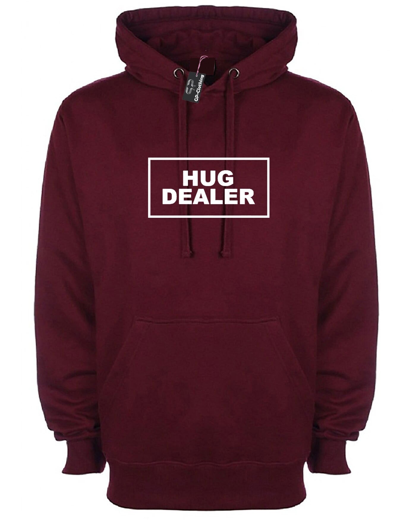 Hug dealer slogan printed hoodie hoody hood hooded unisex hugs not drugs funny top gift hugging cute valentines top unisex