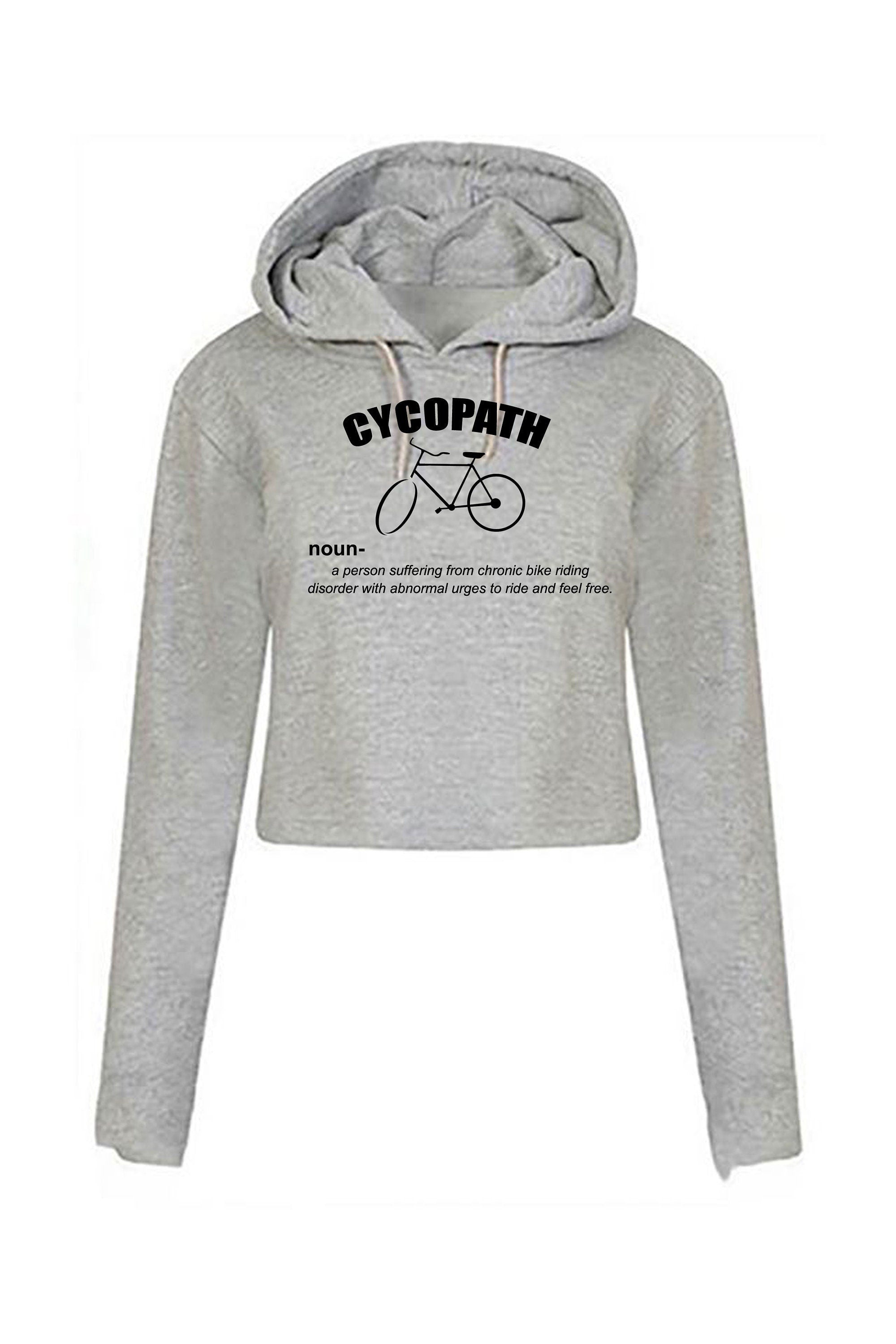 Cycopath crop-top crop tops crop tops croptop hooded hood hoodie hoody funny cycling cycle lover gift gift for womens ladies