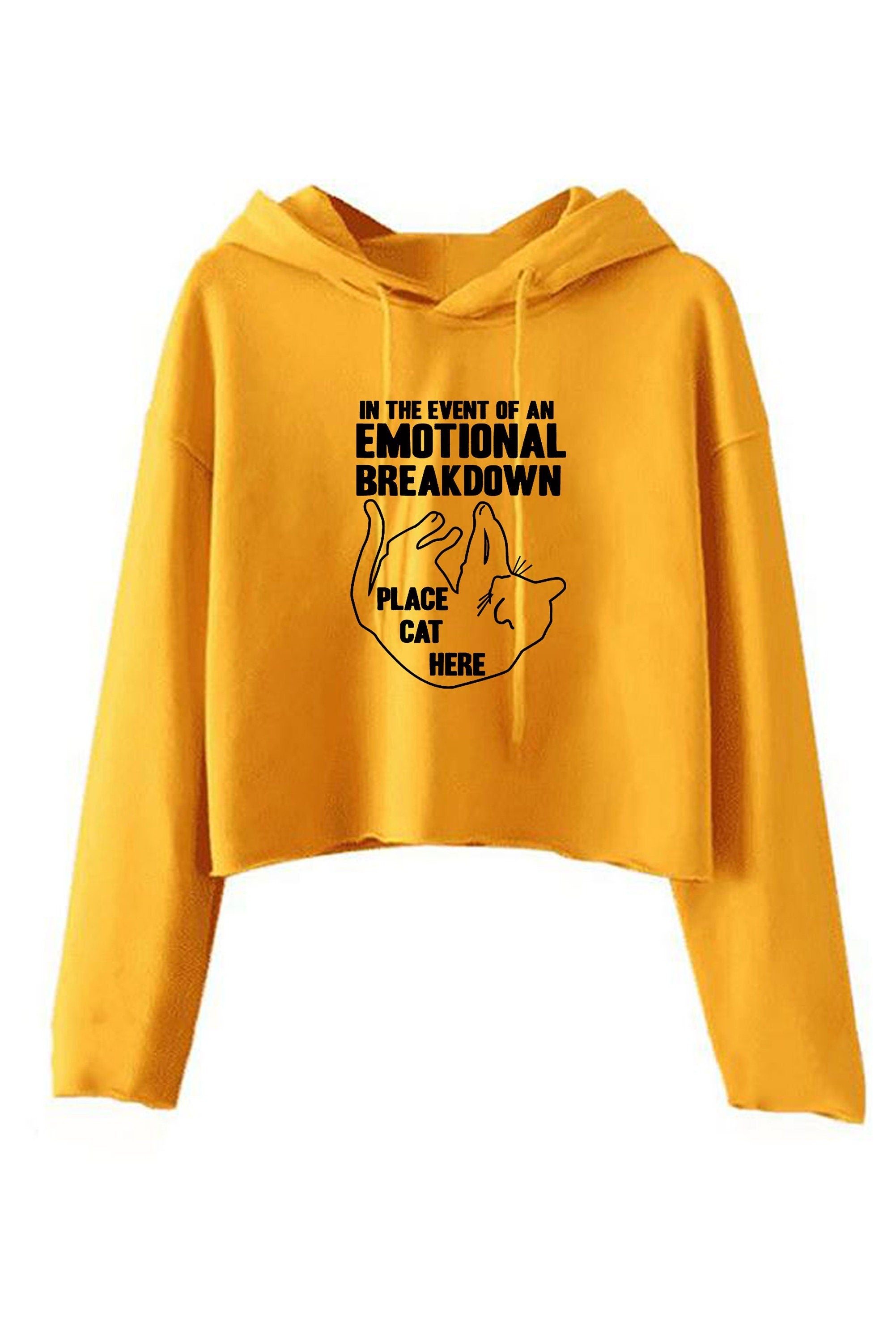 In case of emotional breakdown place cat here funny cat lovers crop top crop-tops crop tops hoodie hood gift funny unisex ladies womens top