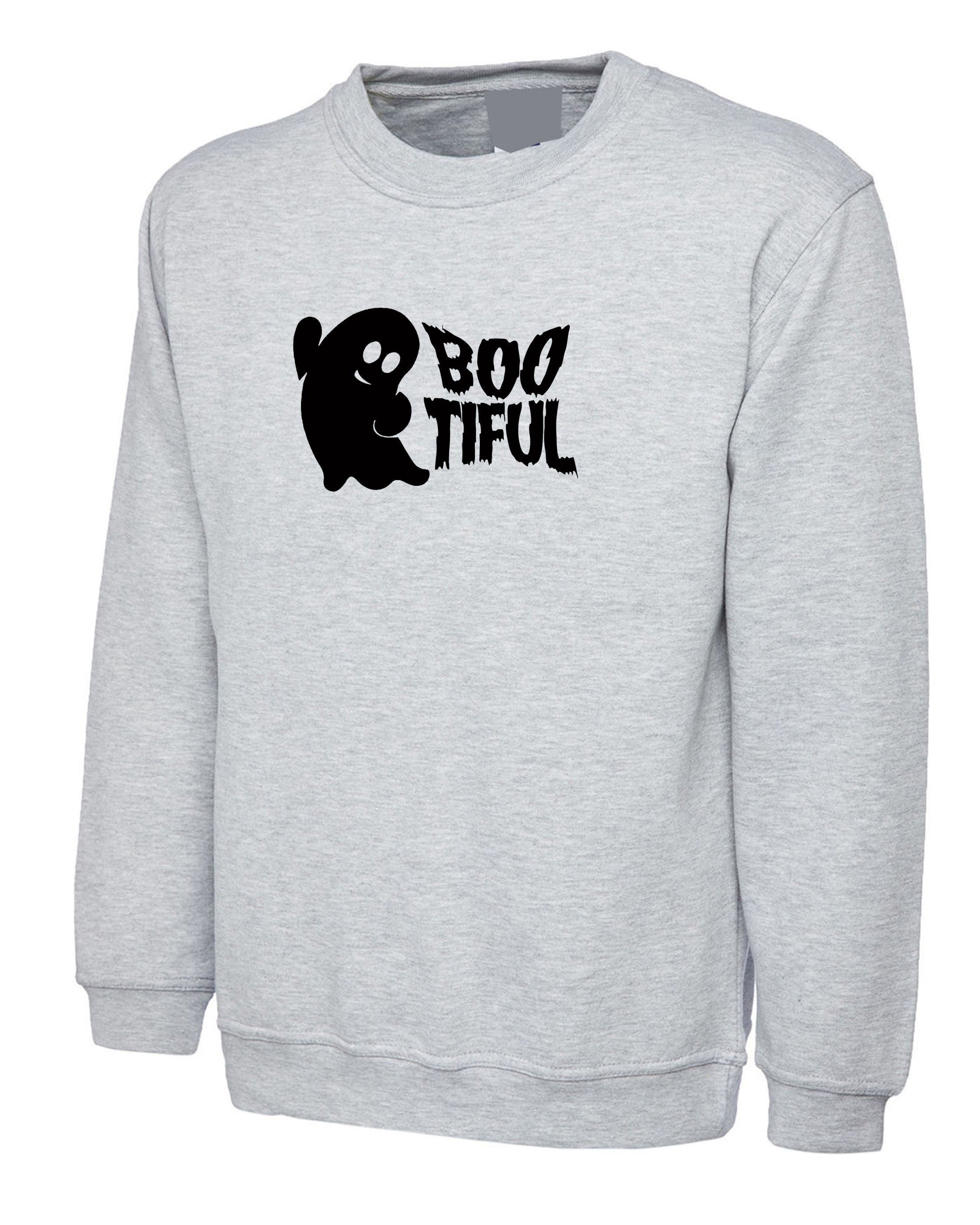 Funny ghost for halloween costume outfit mens womens unisex have a boo-tiful day sweatshirt jumper sweater shirt beautiful boo joke ladies