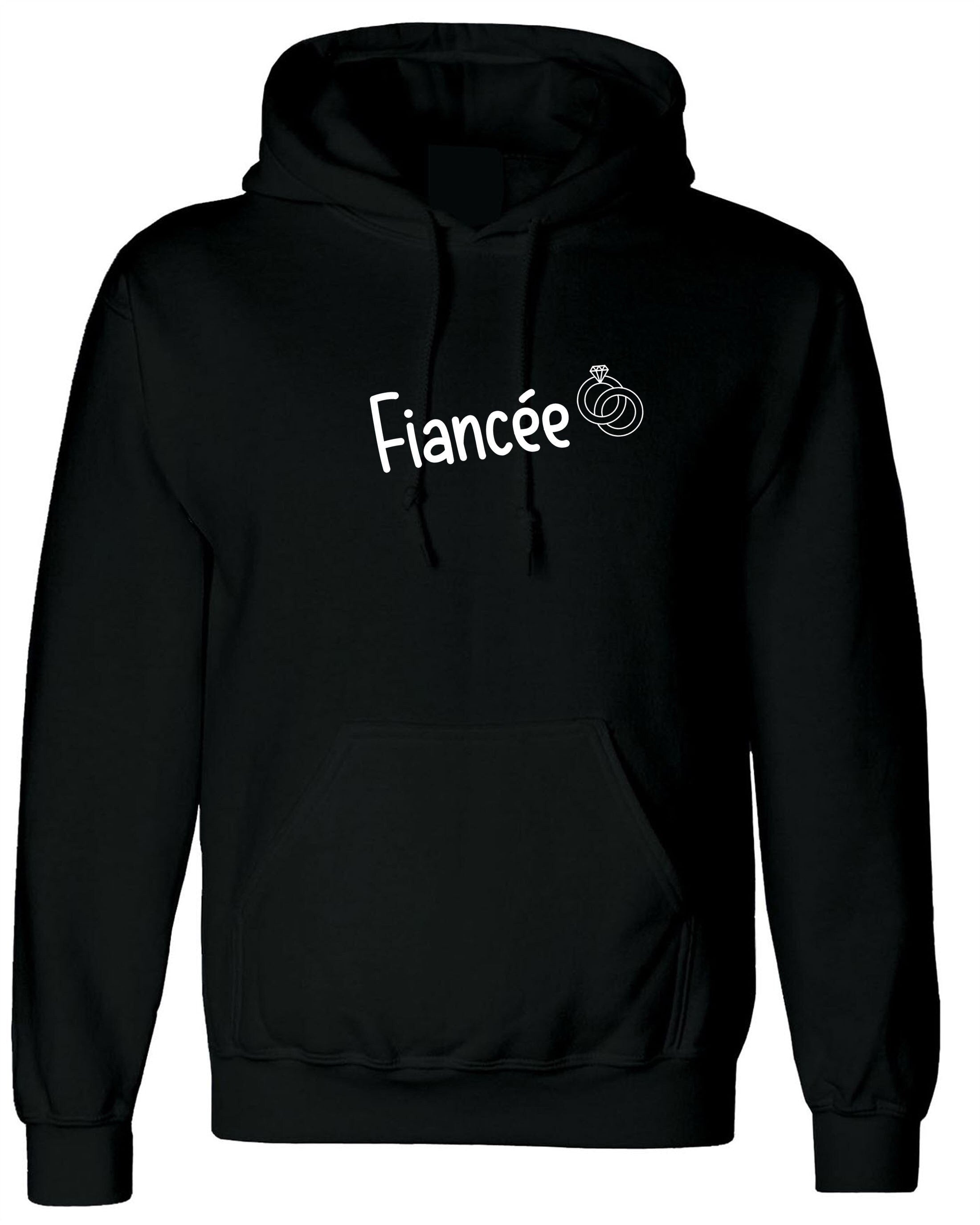 Fiancee hoodie hoody hood hooded engaged engagement top gift for womens ladies mens unisex valentines married to be cute funny