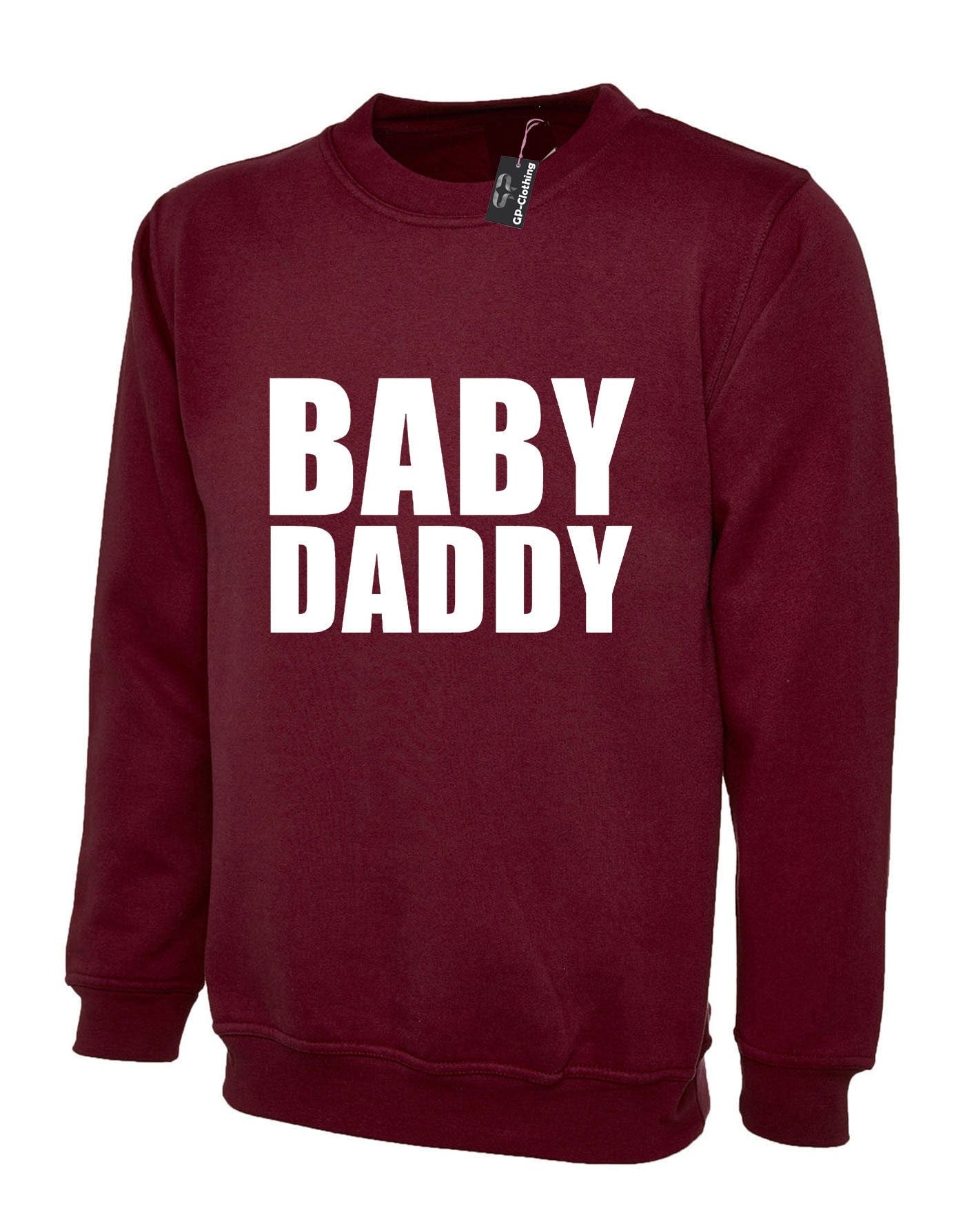 Baby daddy sweatshirt jumper sweater shirt father to be new dad gift baby shower day mummy gift for father's day papa