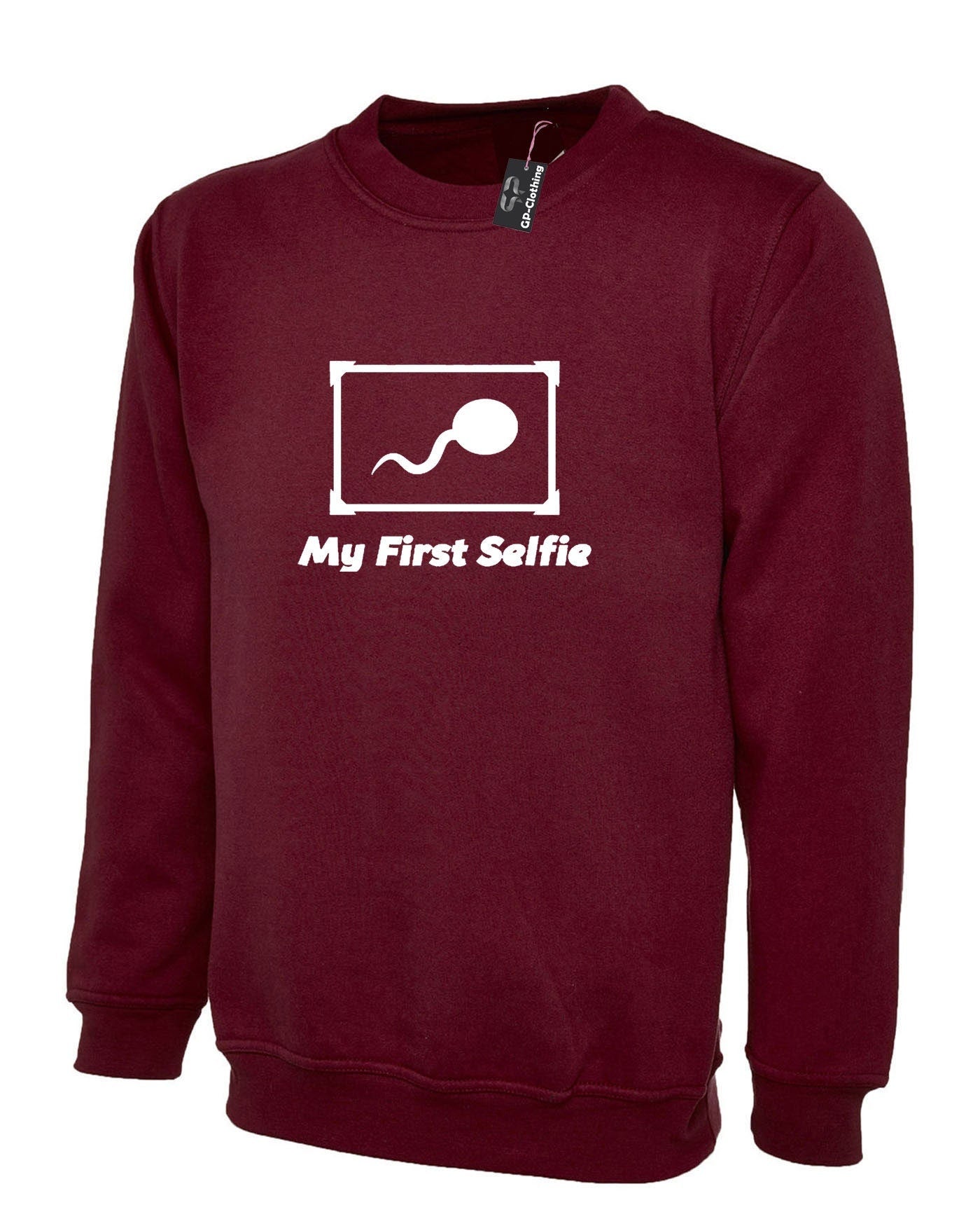 My first selfie funny sweatshirt jumper sweater shirt naughty slogan photo #selfie adult top humor gift unisex ladies mens birthday gift