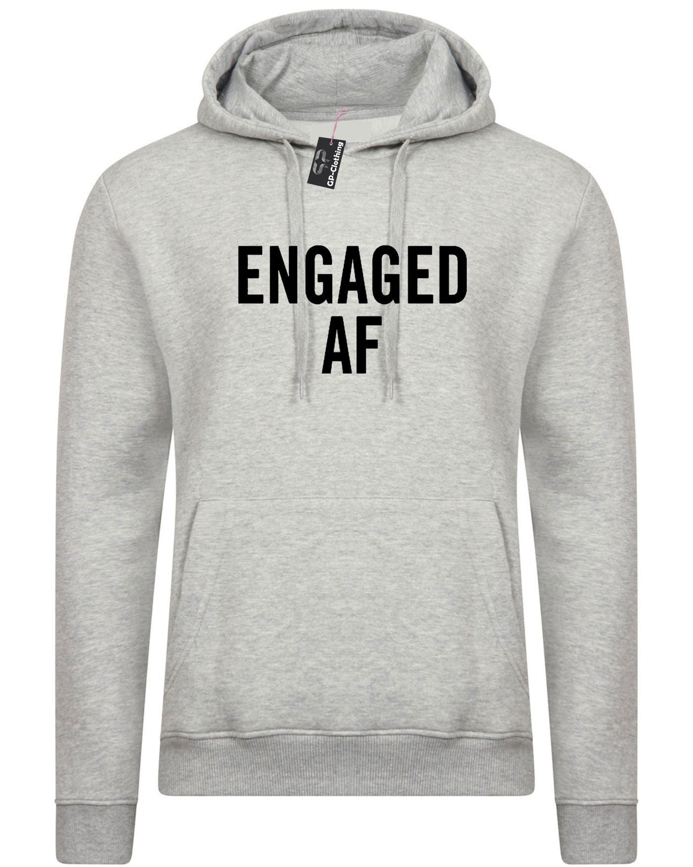 Engaged af hoodie hoody hood hooded stag hen engagement gift newly engaged top quality funny unisex womens ladies mens valentines