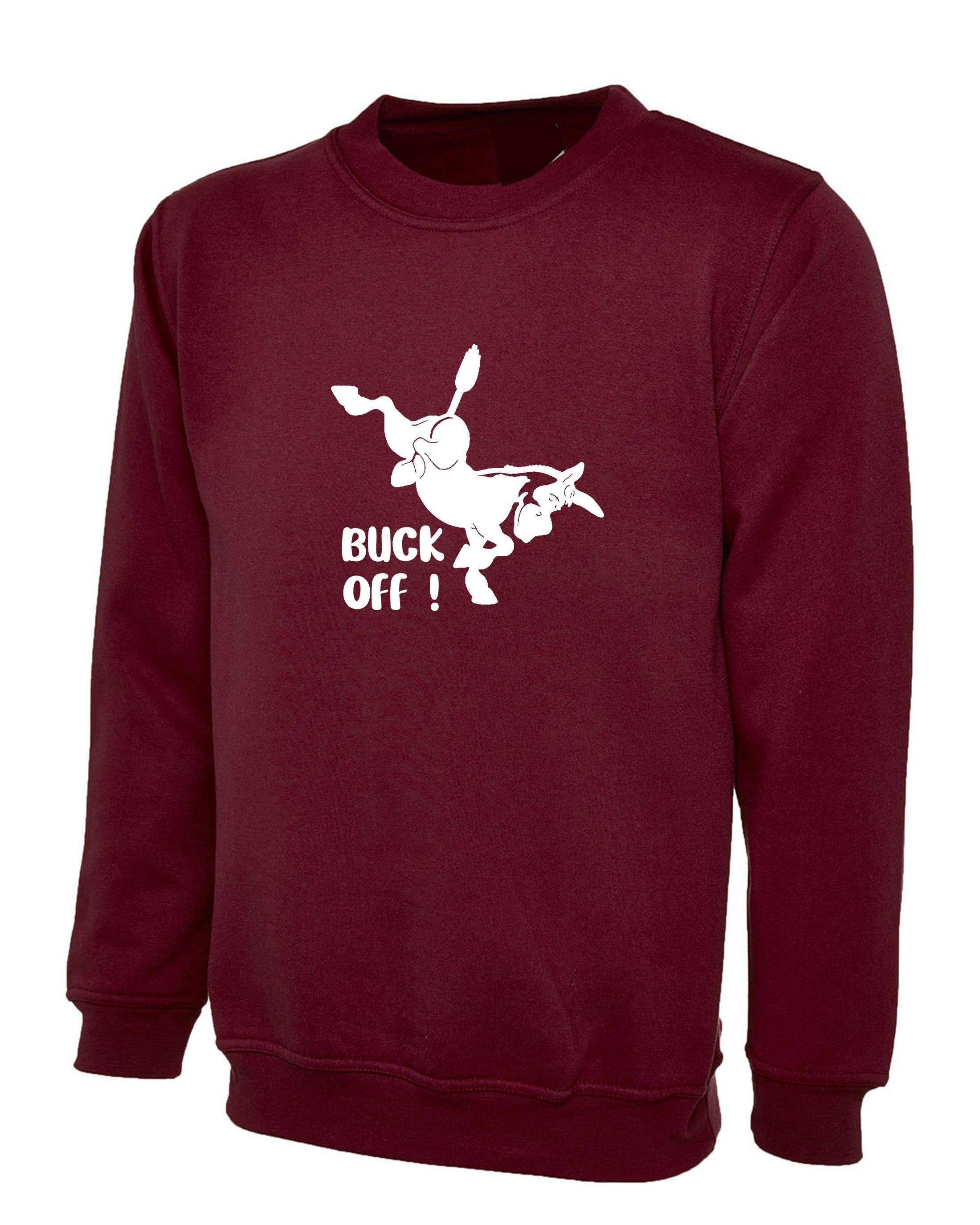 Funny donkey horse kick birthday gift sweatshirt jumper sweater shirt unisex mens joke rude xmas sarcastic humorous valentines christmas