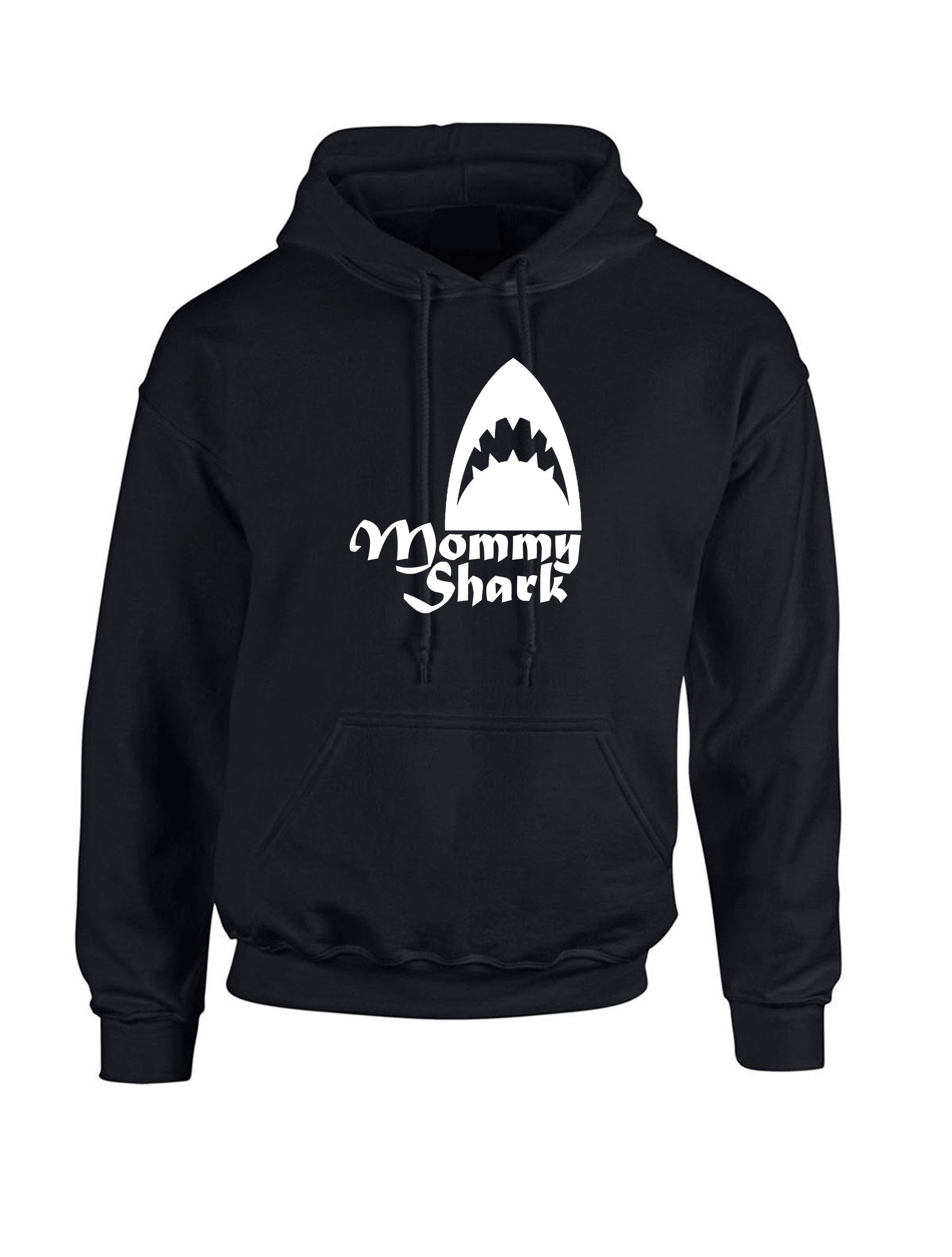 Mommy shark hoodie hoody hood hooded gift ladies mother's day birthday super mom funny top christmas gift for mom mama mother