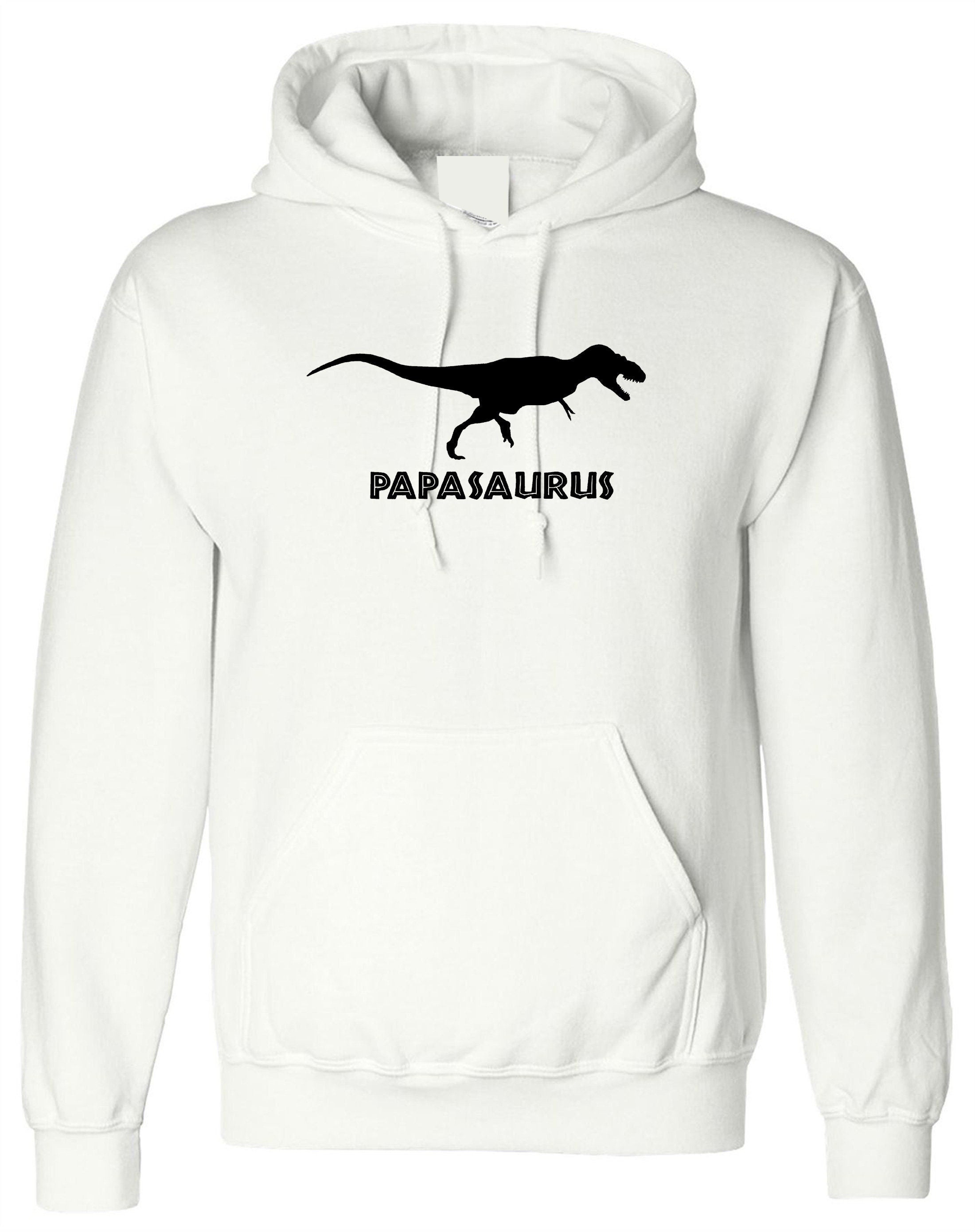 Papasaurs funny dinosaur hoodie hoody hood hooded gift for papa daddy dad grandad father's day christmas birthday present