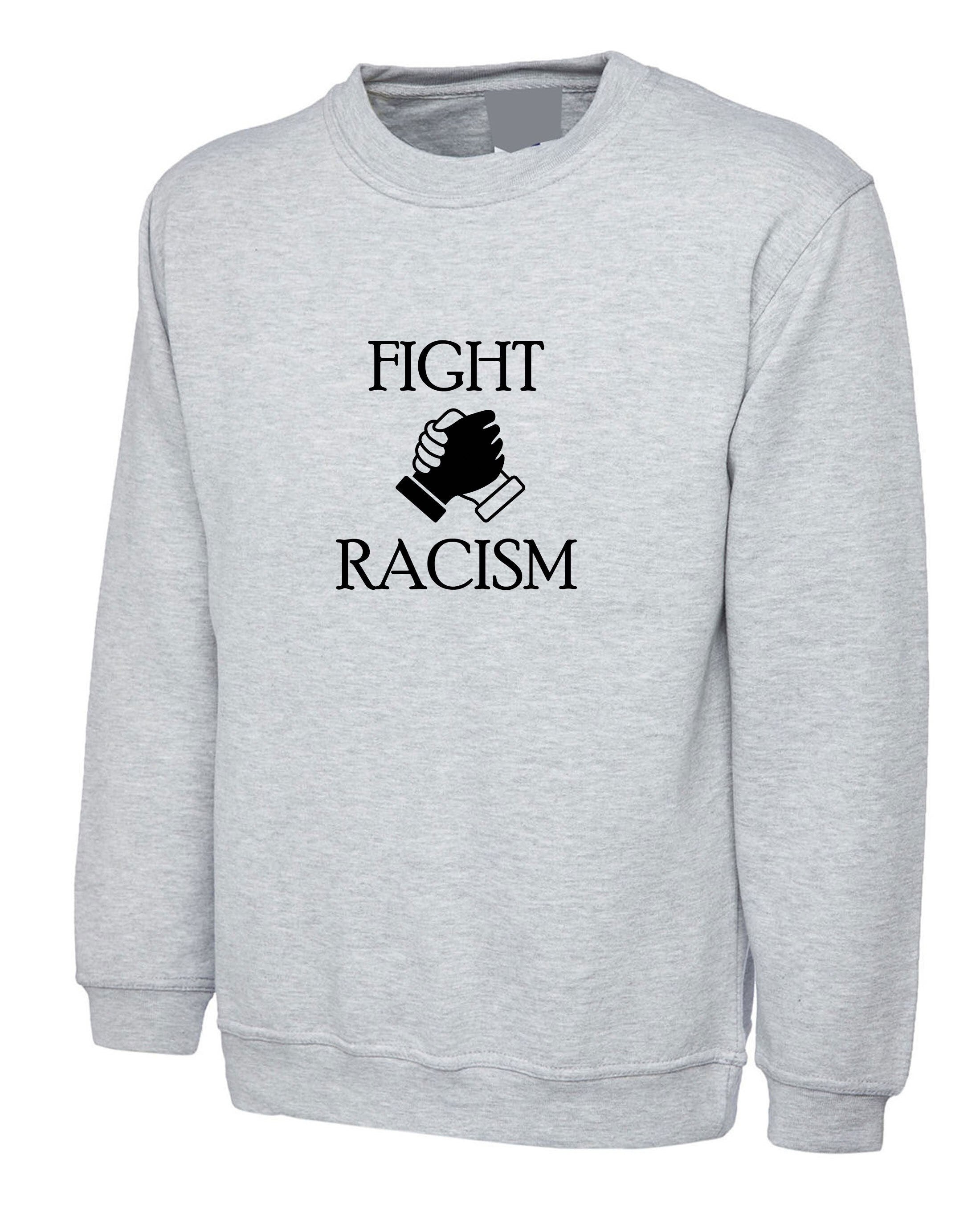 Black lives fight racism sweatshirt jumper sweater shirt for adults support equality racial equality say no to discrimination racism unisex