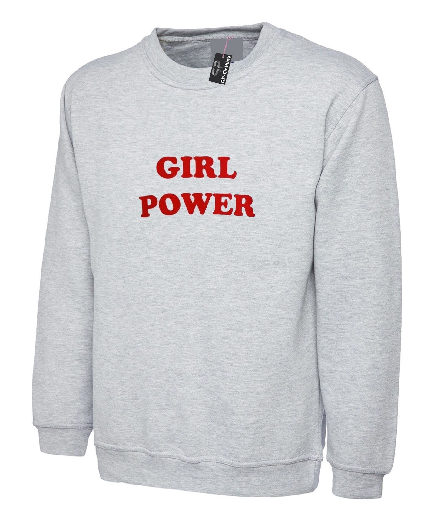 Girl power sweatshirt jumper sweater shirt girl power grl pwr, feminist, girl power, feminist feminism protest womens day gift