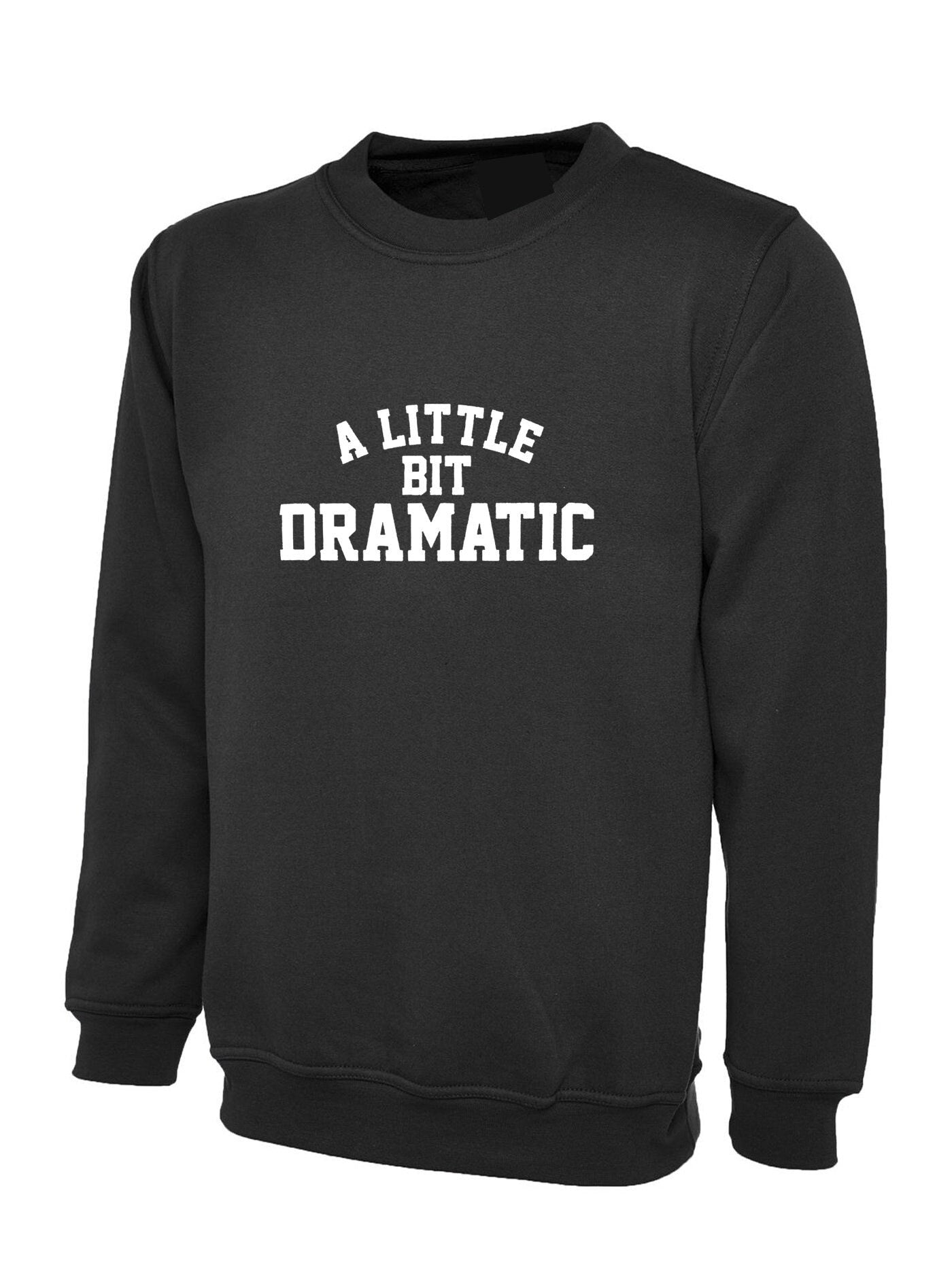 A little bit dramatic mean sweatshirt jumper sweater shirt top fashion tumblr drama queen king gift womens ladies party birthday