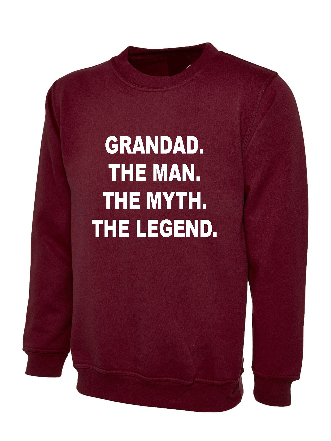 Grandad sweatshirt jumper sweater shirt the man the myth the legend best gift for grand father daddy dad papa birthday present gift xmas