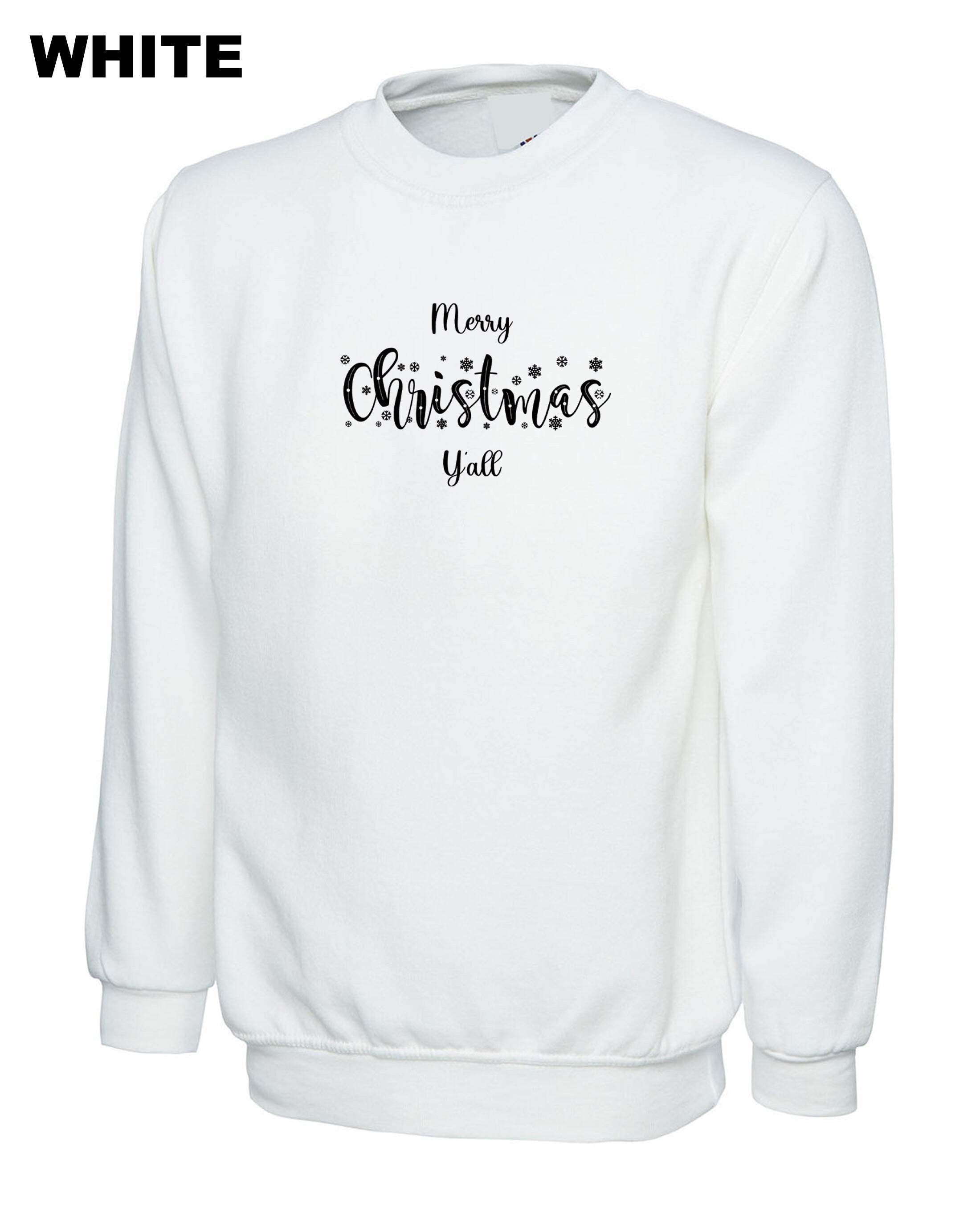 Merry christmas y'all sweatshirt jumper sweater shirt merry christmas gift xmas present unisex family shirts cute gift festive