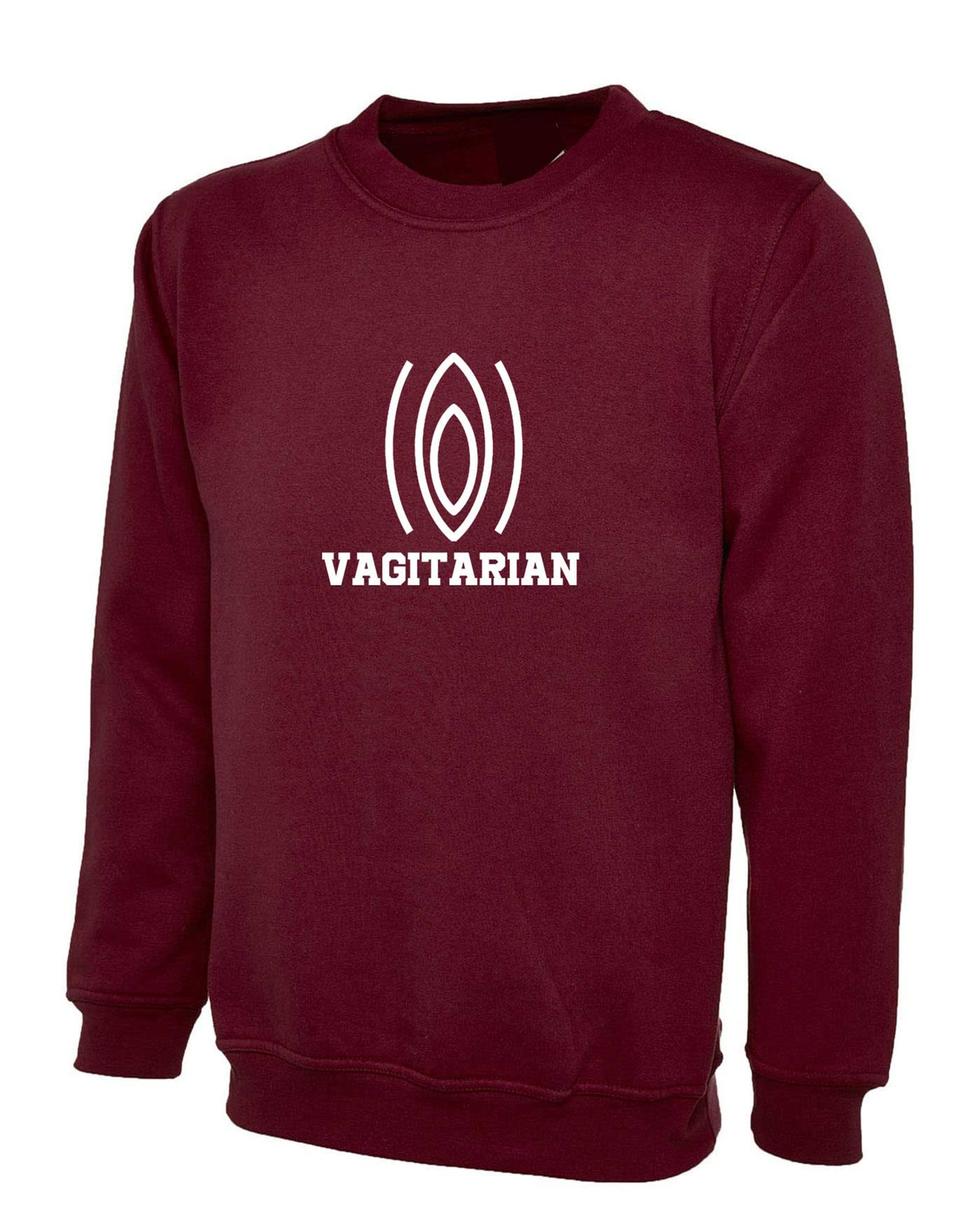 Vagitarian sweatshirt jumper sweater shirt top funny vegan anti animal plant bases gift for vegetable naught humor unisex present