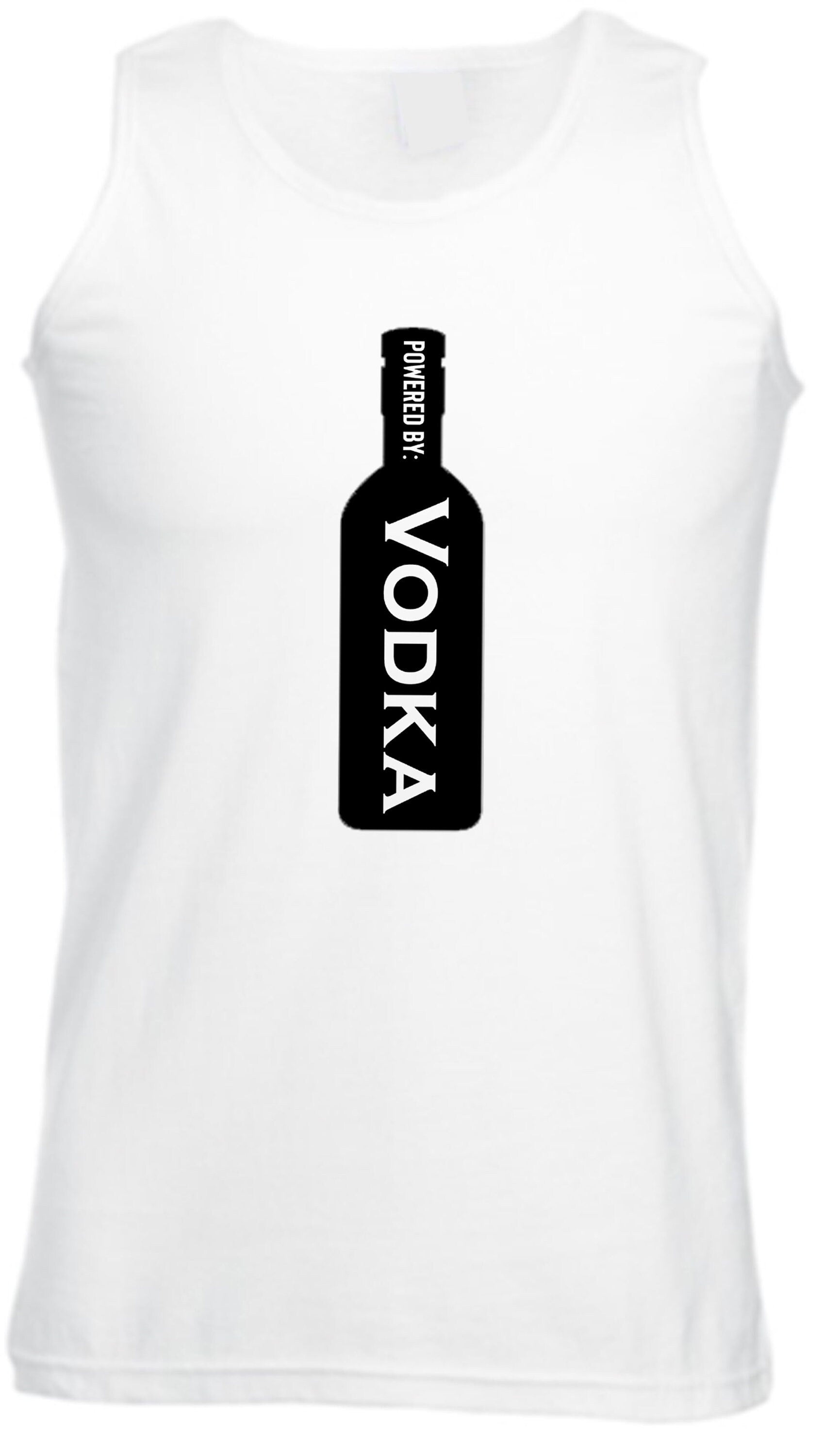 Powered by vodka vest vests gym workout yoga drunk uncle father dad beer lovers mother ladies vodka lovers funny gift womens birthday top