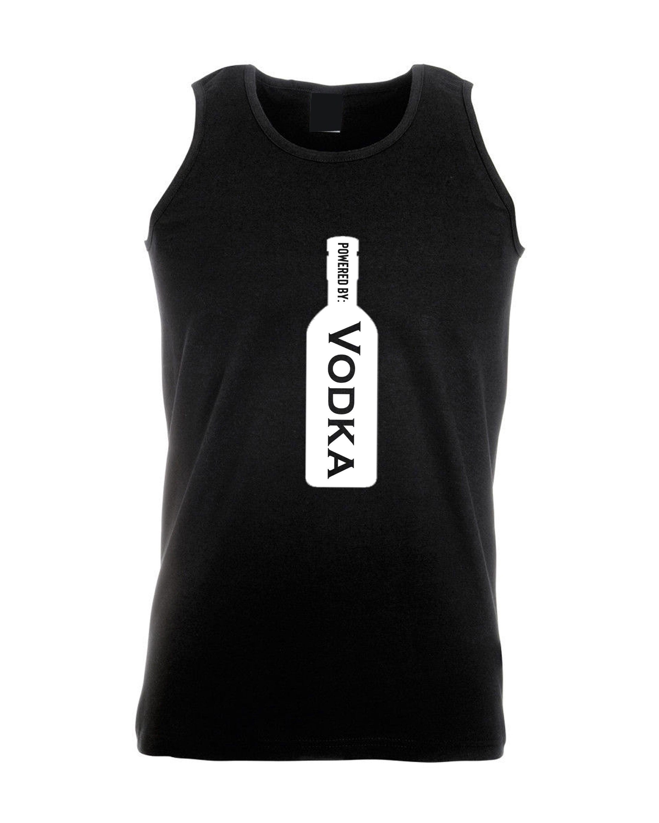 Powered by vodka vest vests gym workout yoga drunk uncle father dad beer lovers mother ladies vodka lovers funny gift womens birthday top