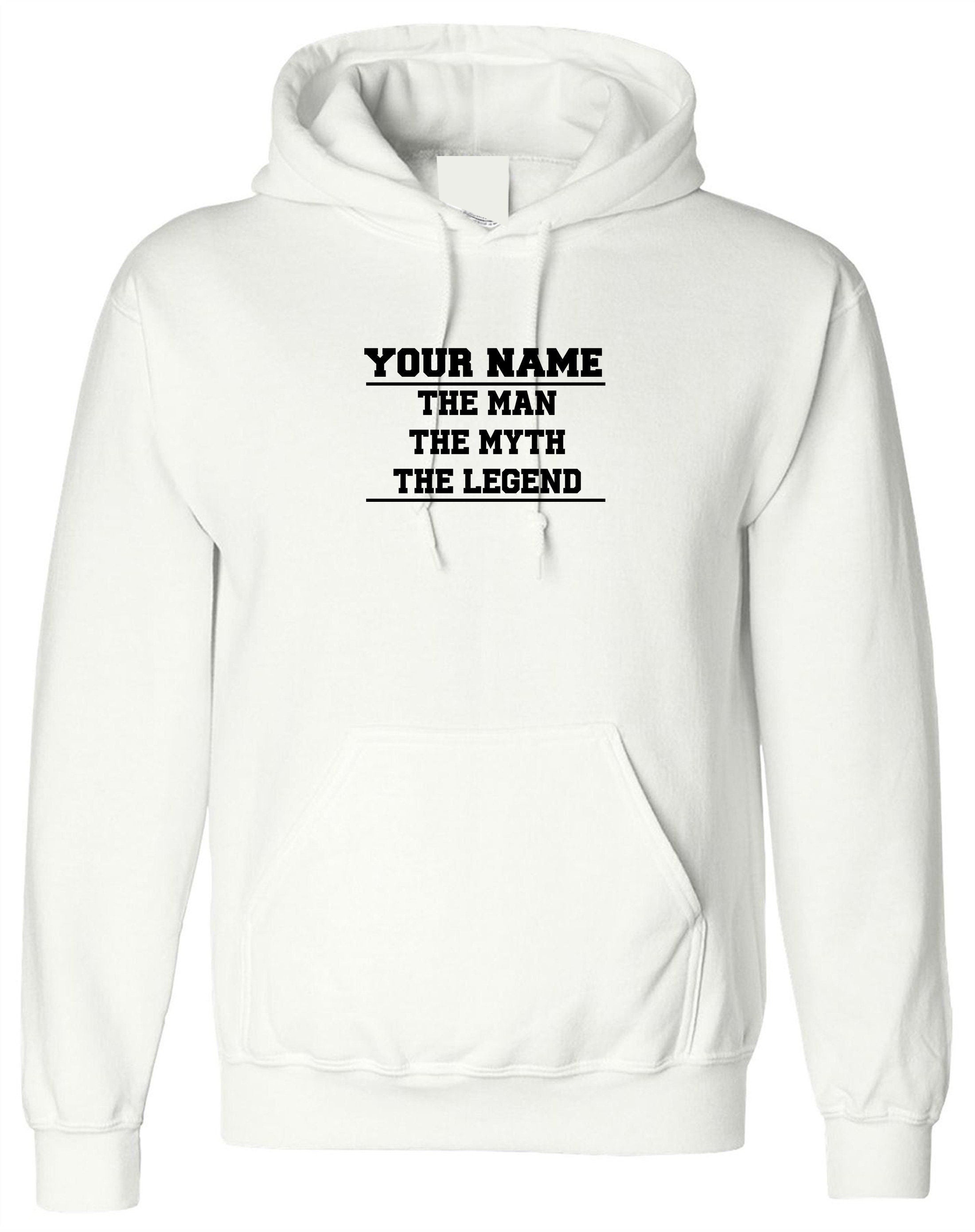 Personalized customized hoodie hoody hood your name - the man the myth the legend funny gift birthday christmas unisex