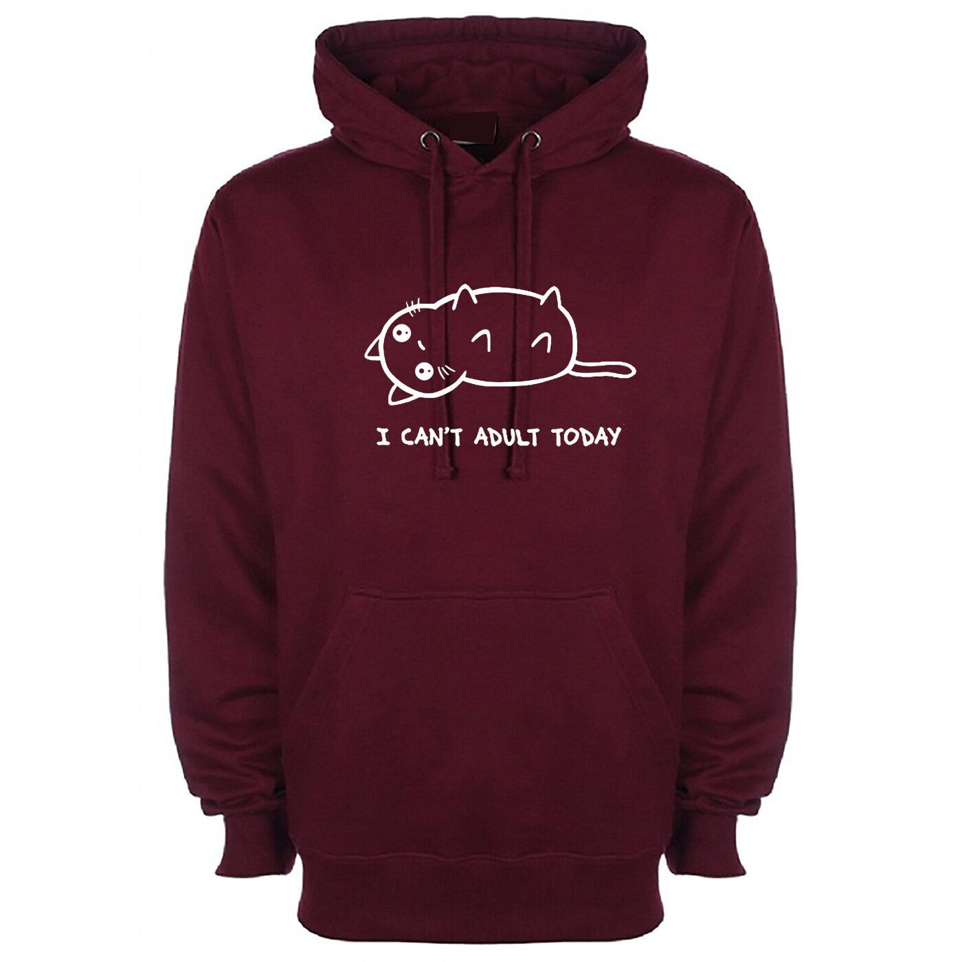 I cant adult today ladies hoodie hoody hood hooded funny men womens gift birthday awesome funny cat pet cute best present unisex