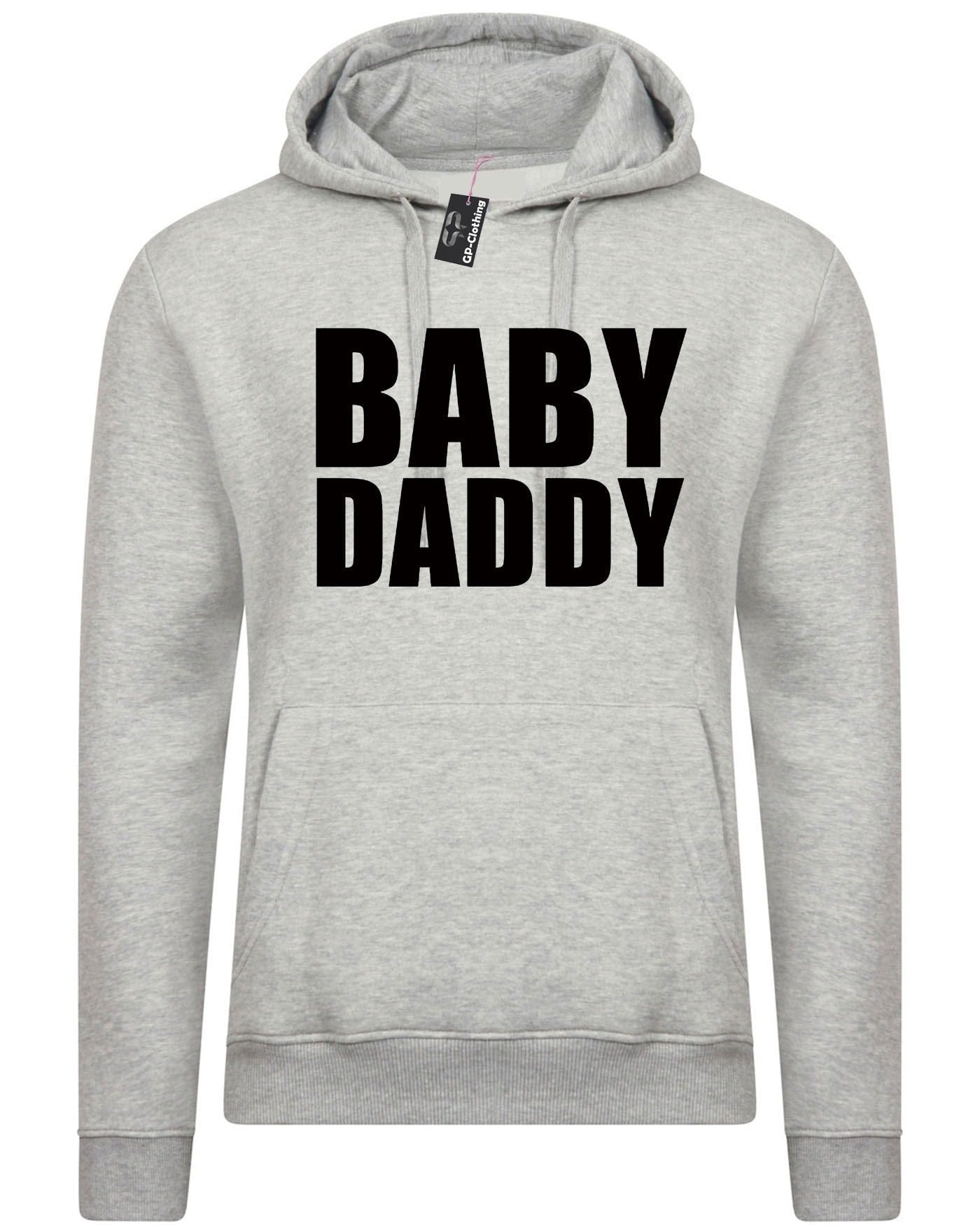 Baby daddy hoodie hoody hood hooded father to be new dad gift baby shower day mummy gift for father's day papa mens