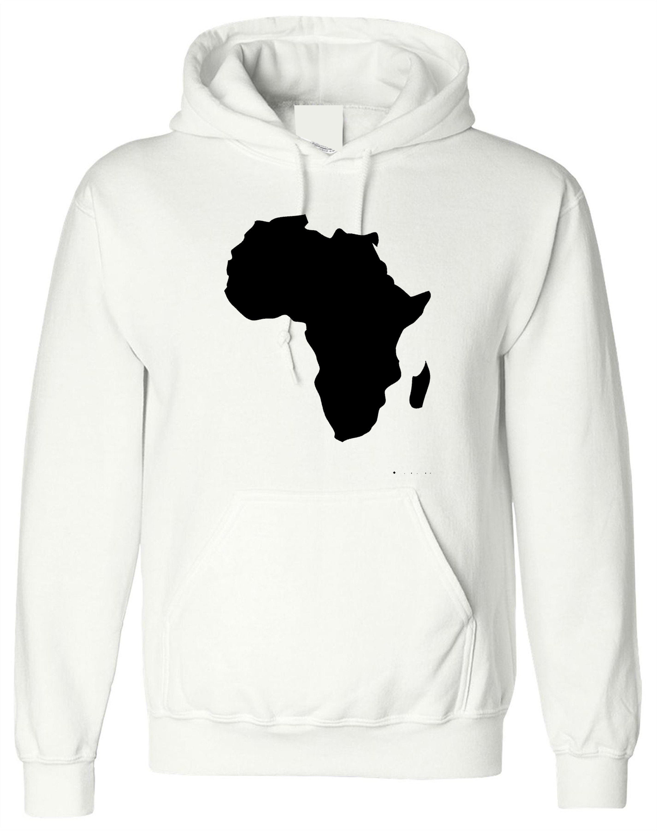 Africa continent outline flag african map hoodie hoody hood hooded black power pride mandela black live matter top unisex