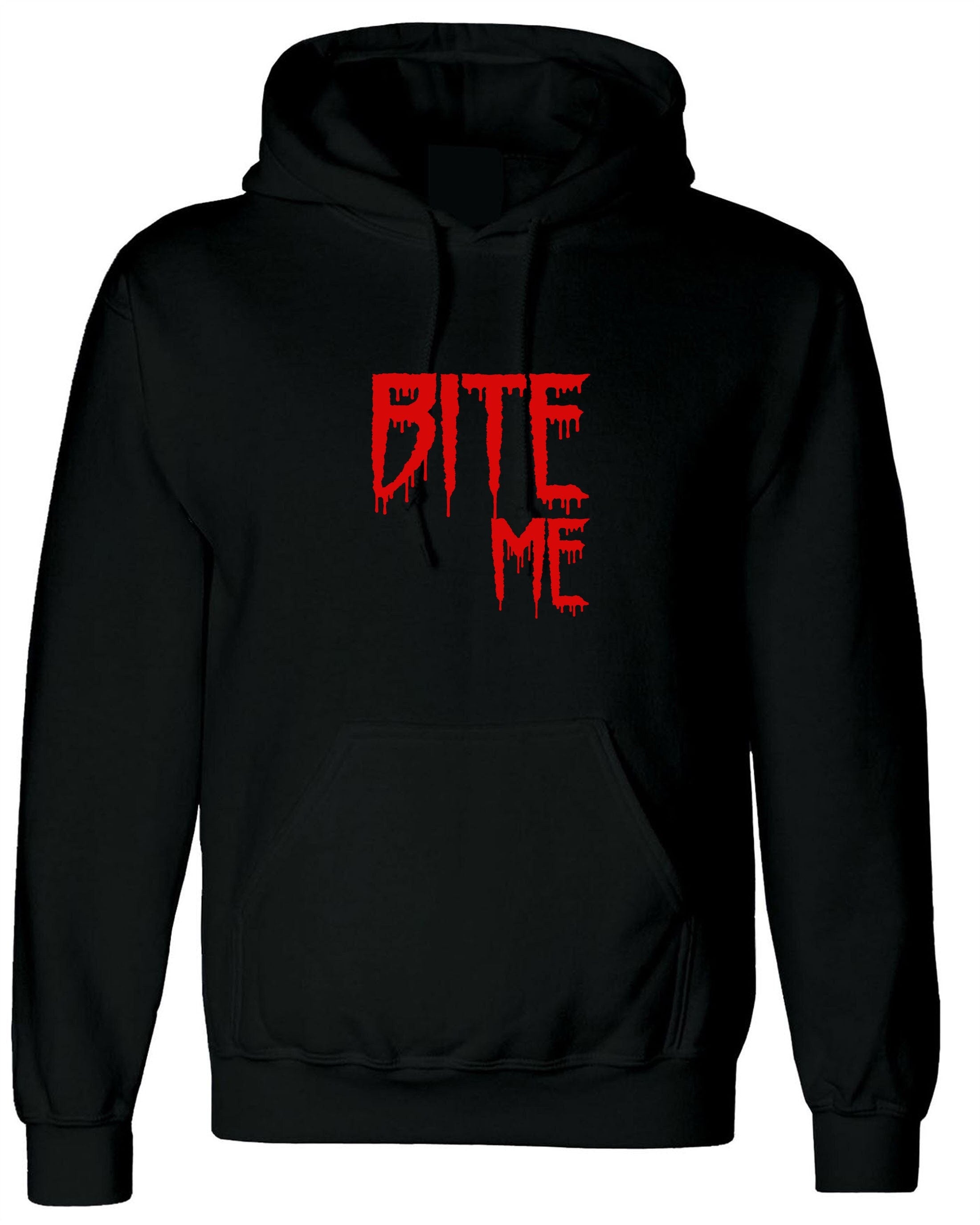 Bite me hoodie hoody hood hooded funny mens womens top halloween outfit valentines vampire top ladies unisex gf bf