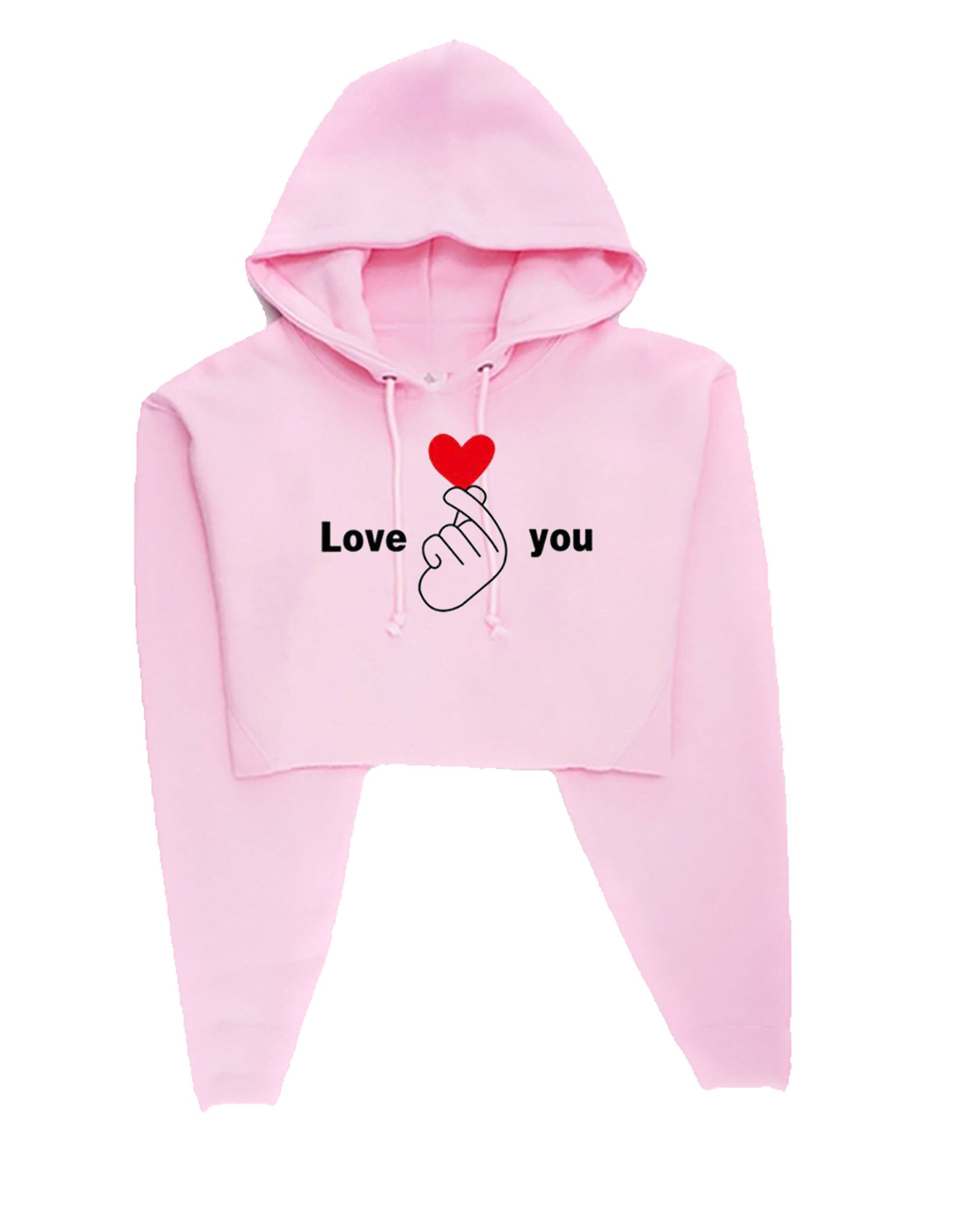 Love you crop top crop tops croptops hoodie hoody hood hooded long sleeve valentines ladies gift for womens gf birthday wedding anniversary