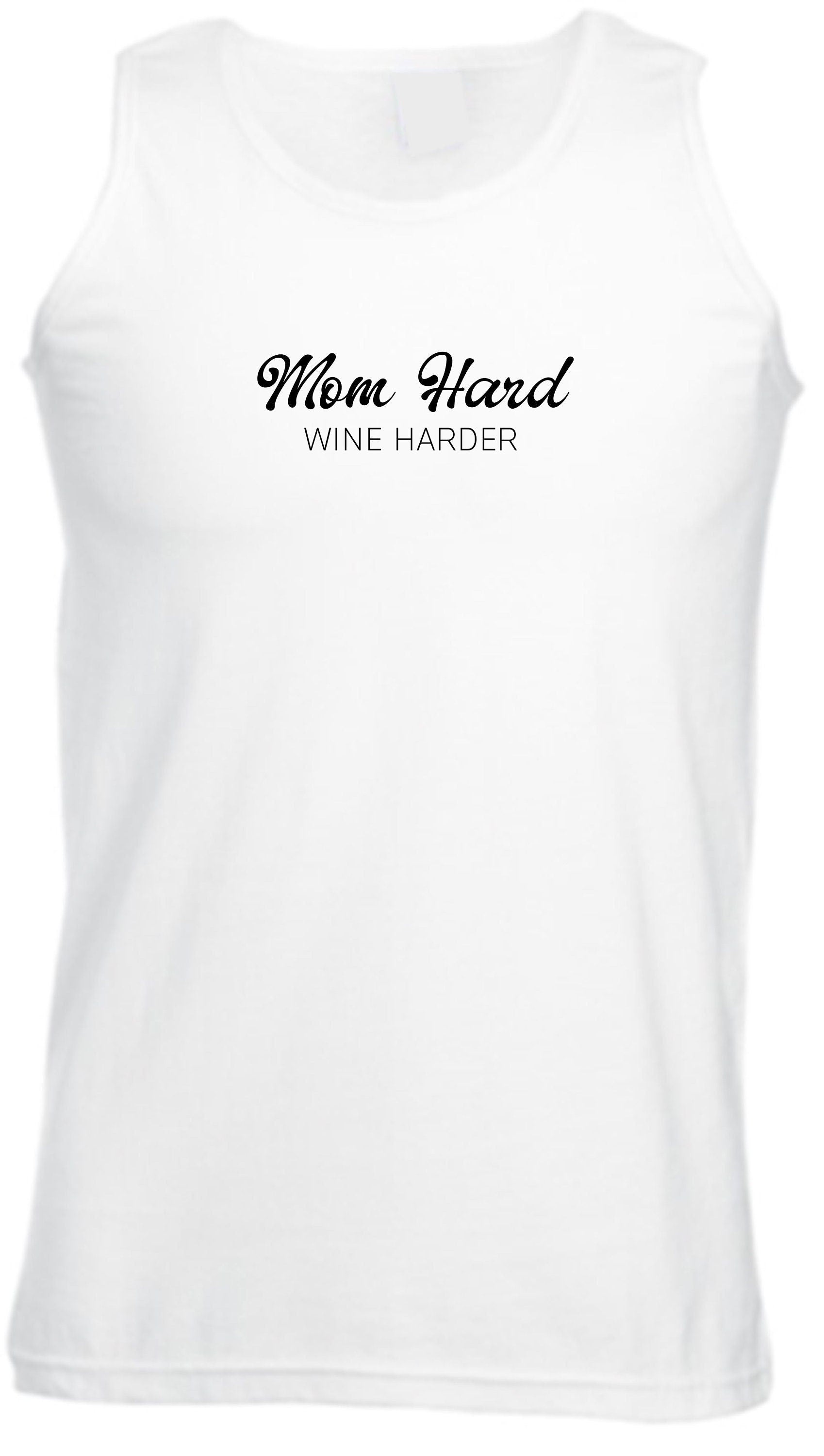 Mom hard funny vest vests gym workout exercise jogging boxing wine lover gift for mother mommy mummy mother's day present joke