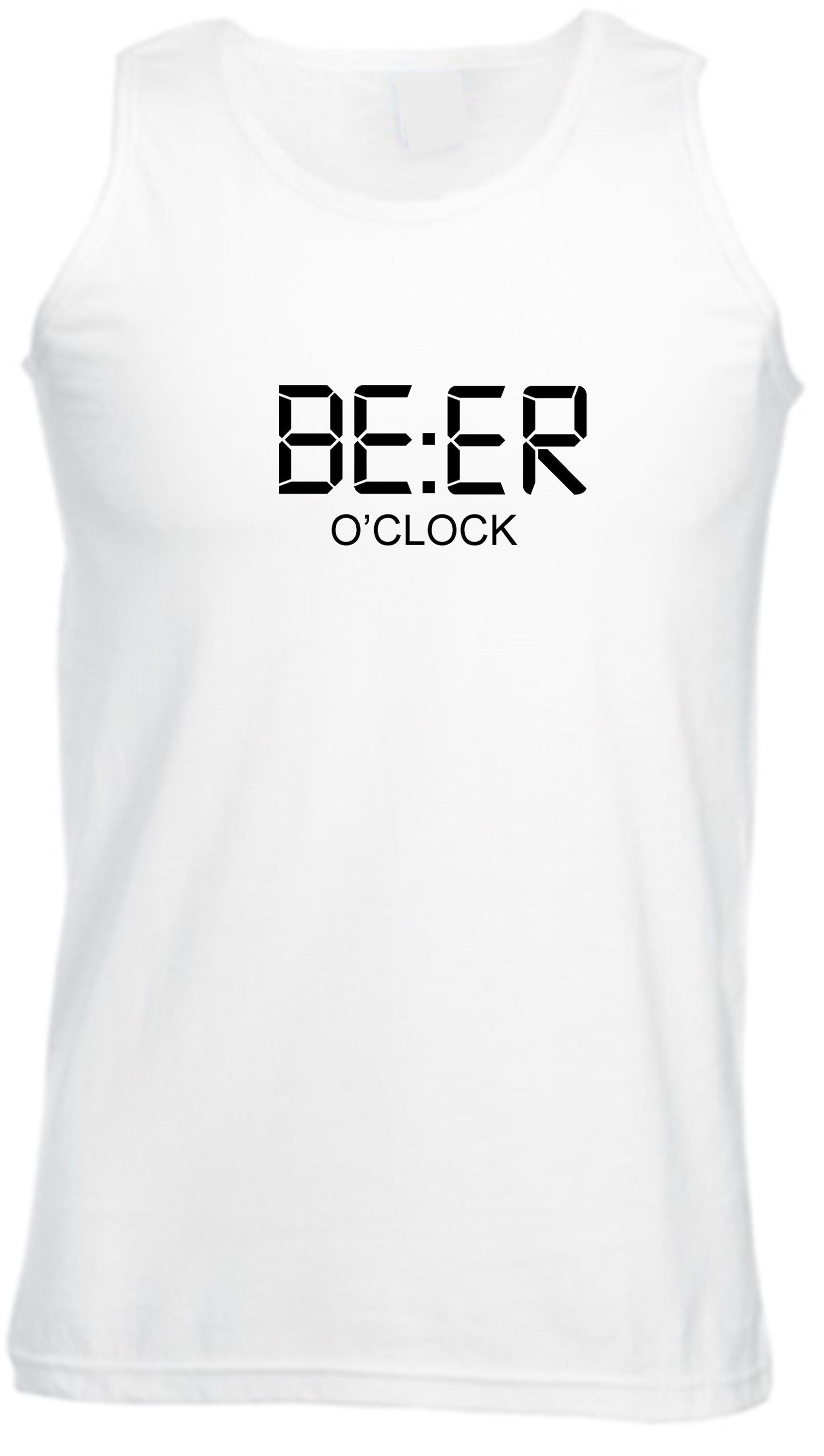 Beer o clock vest vests gym workout exercise yoga jogging gift for beer lovers mens present birthday idea joke novelty funny unisex xmas