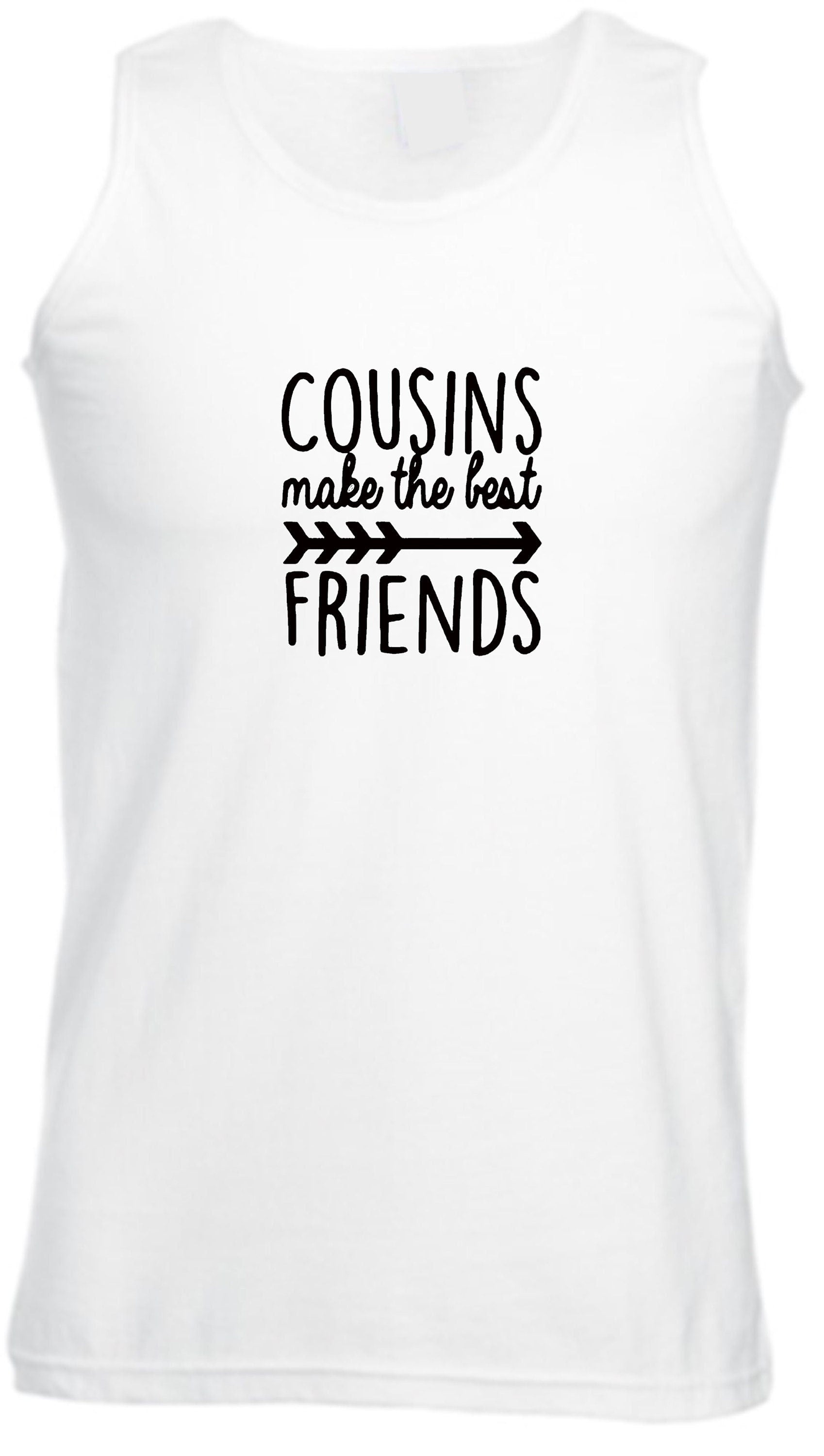 Cousins make the best friends vest vests gym workout exercise yoga matching set adults gift idea cousin get together family party wear