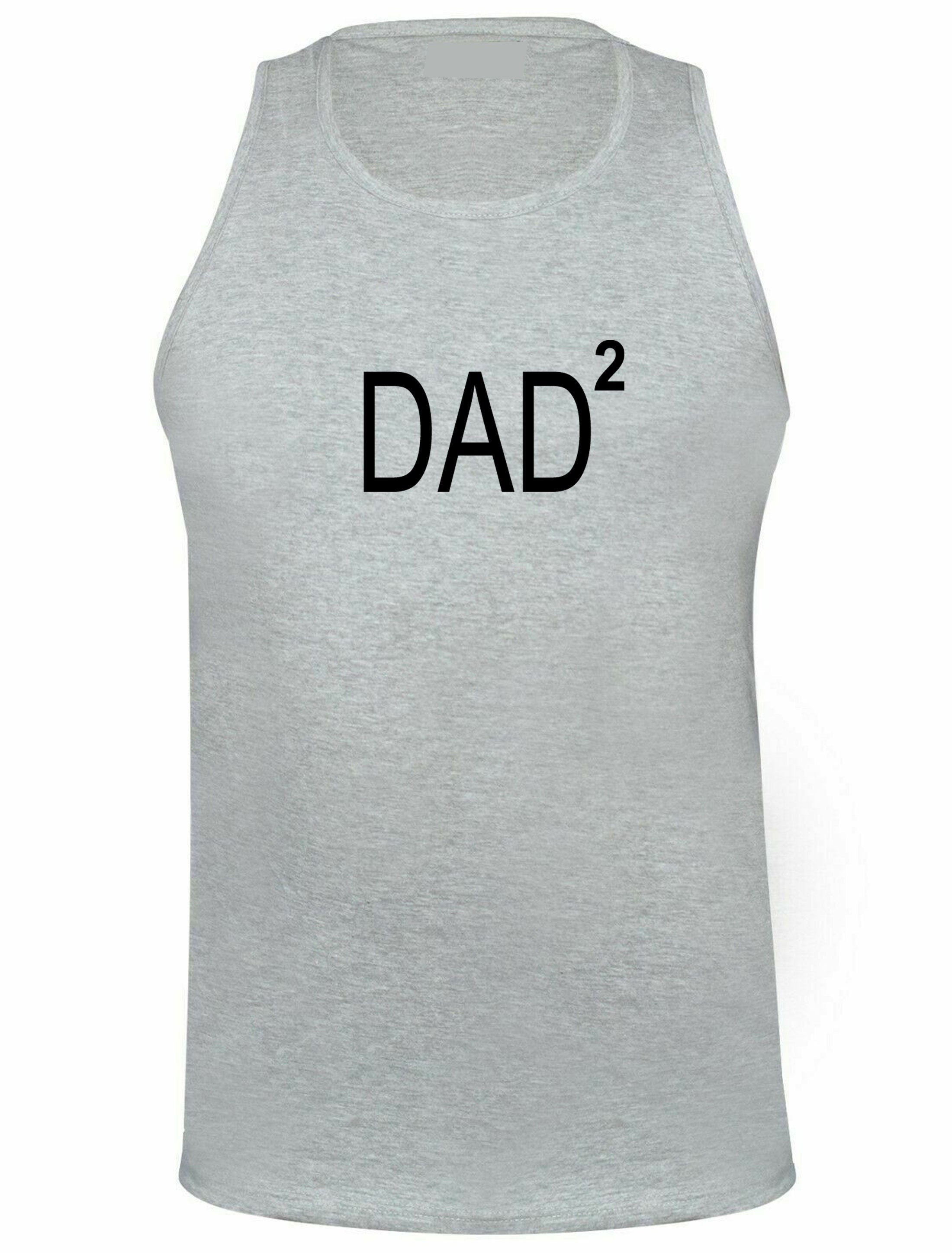 Dad 2 vest vests gym workout exercise expecting again idea mens father's day gift becoming dad of second baby top pregnancny annoucement