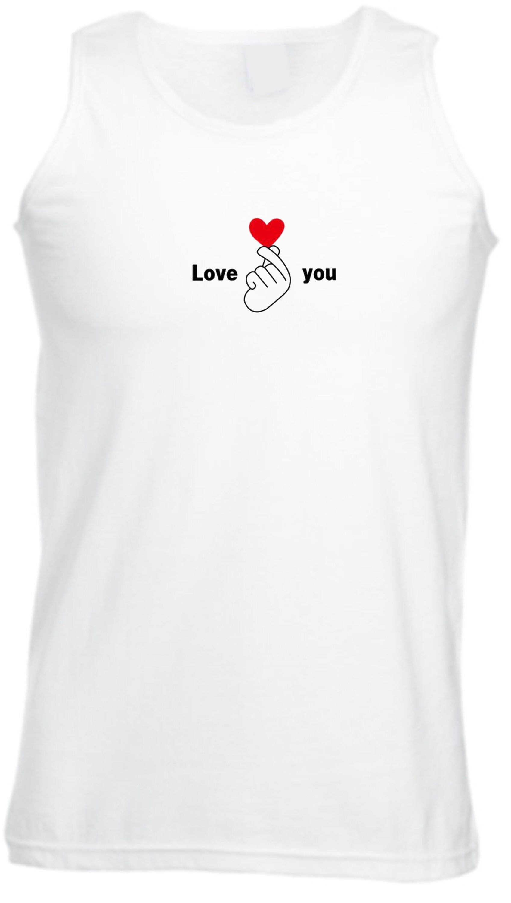 Love you vest vests gym workout exercise jogging valentines ladies gift for womens gf birthday wedding anniversary