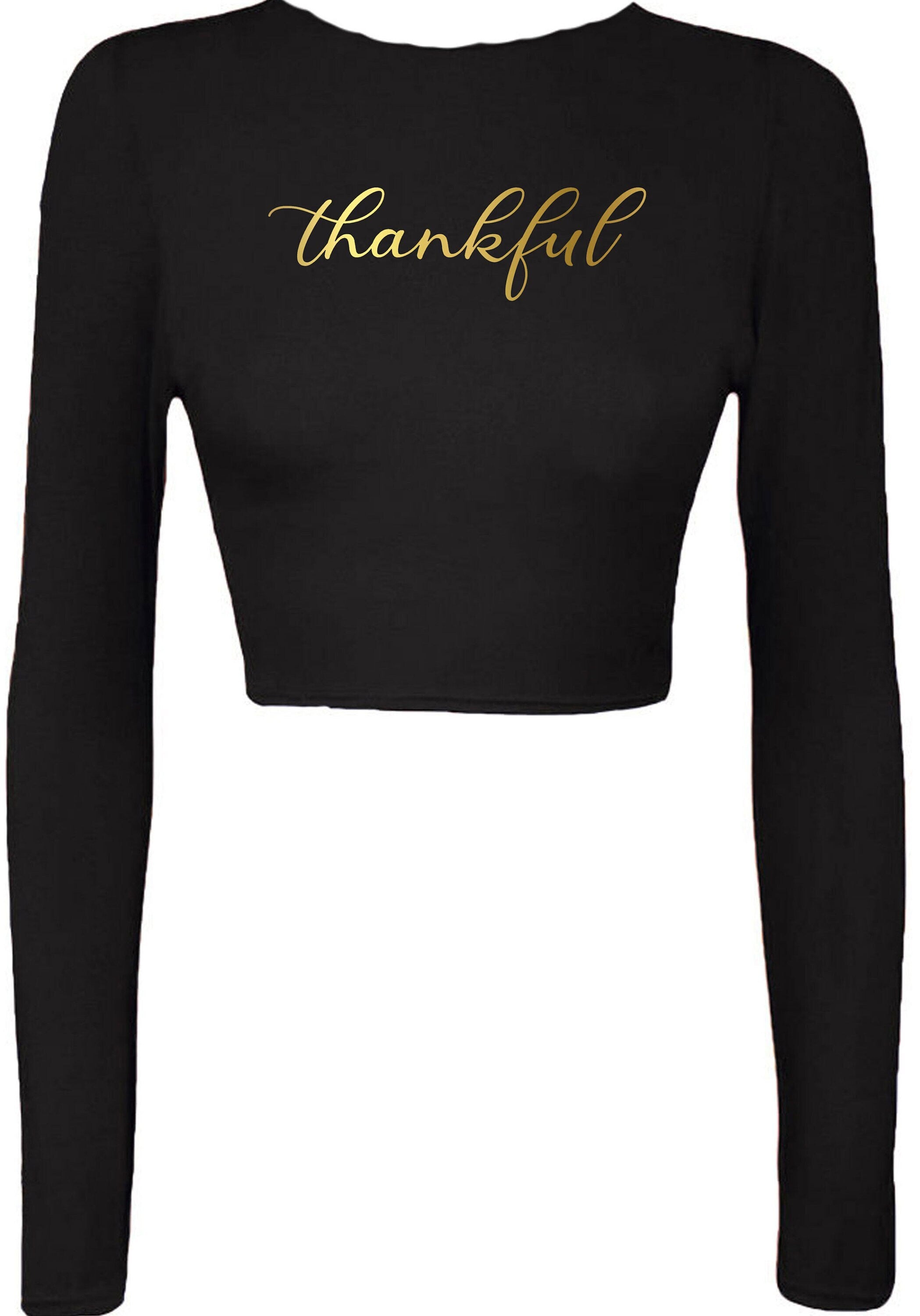 Thankful crop tops crop-tops croptop thanksgiving birthday gift christmas present xmas top ladies women unisex top