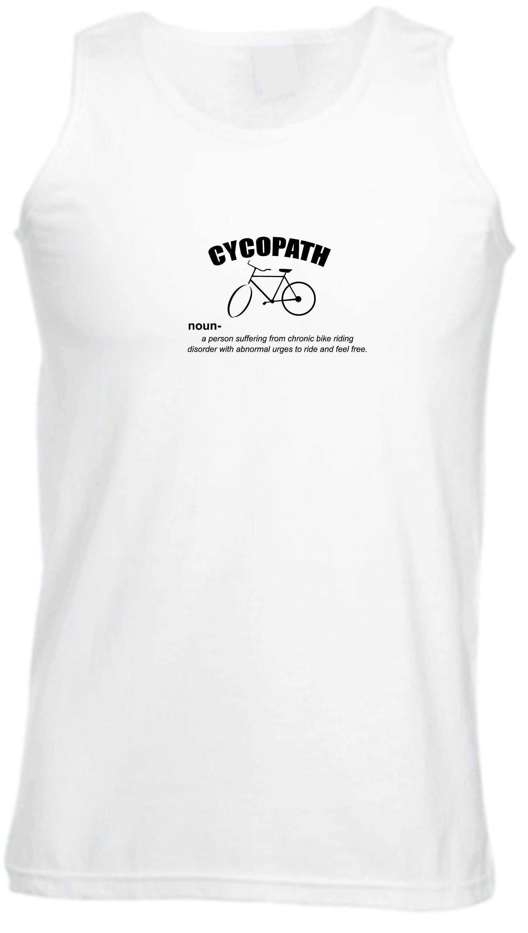 Cycopath vest vests sleeve less round neck gym workout exercise funny cycling cycle lover gift gift for womens ladies mens unisex