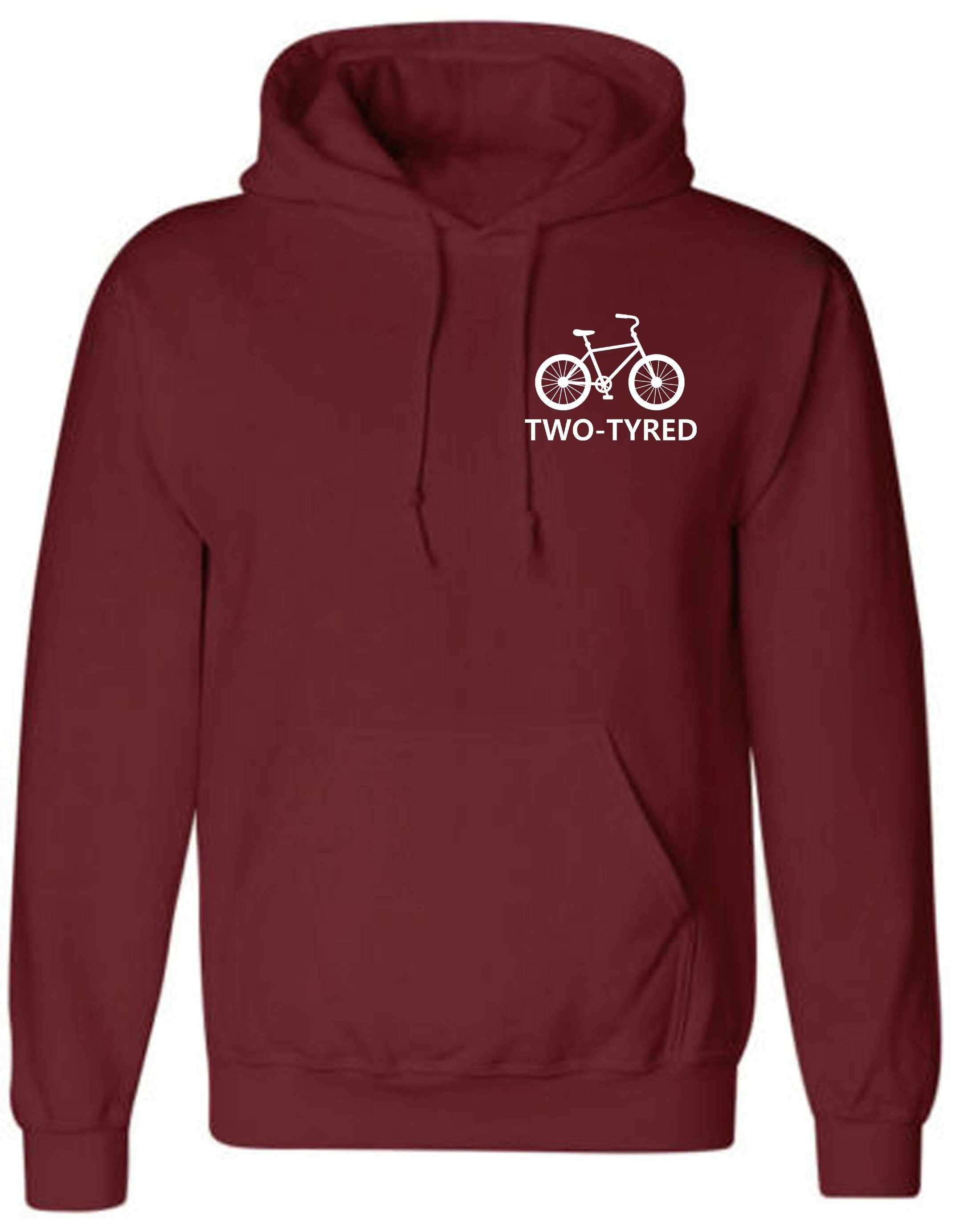 Two tyred hoodie hoody hood hooded too tired gift for mother's day ladies unisex cycle cycling lover father's day christmas present