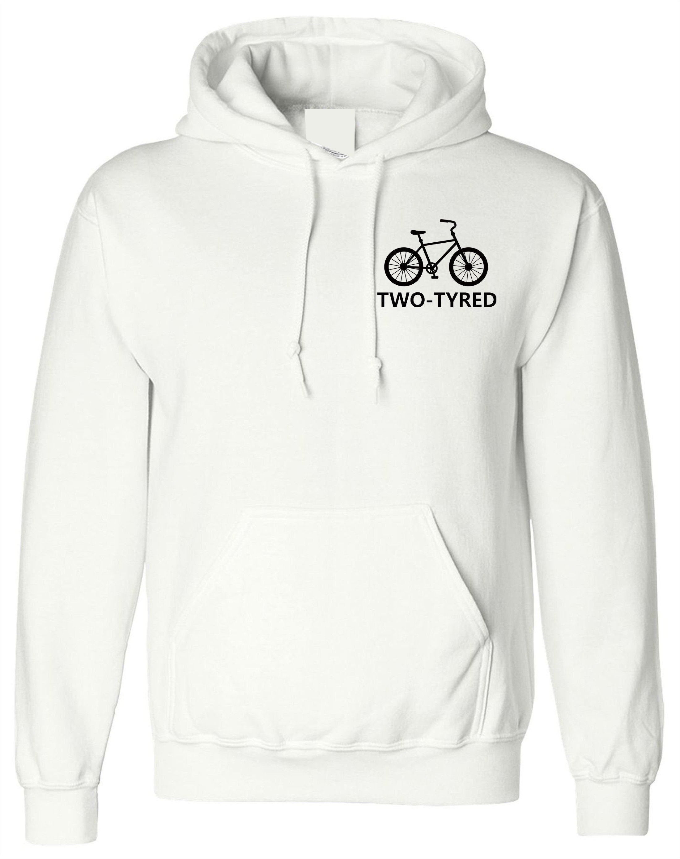 Two tyred hoodie hoody hood hooded too tired gift for mother's day ladies unisex cycle cycling lover father's day christmas present