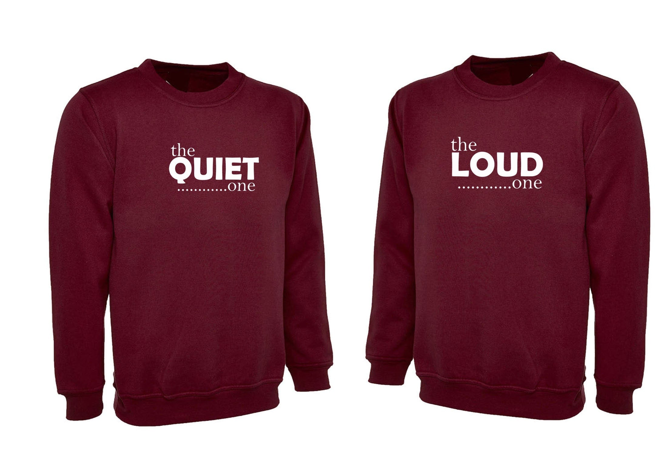 Couple matching shirts for best friends sweatshirt jumper sweater shirt the quiet one the loud one ladies womens bff unisex funny