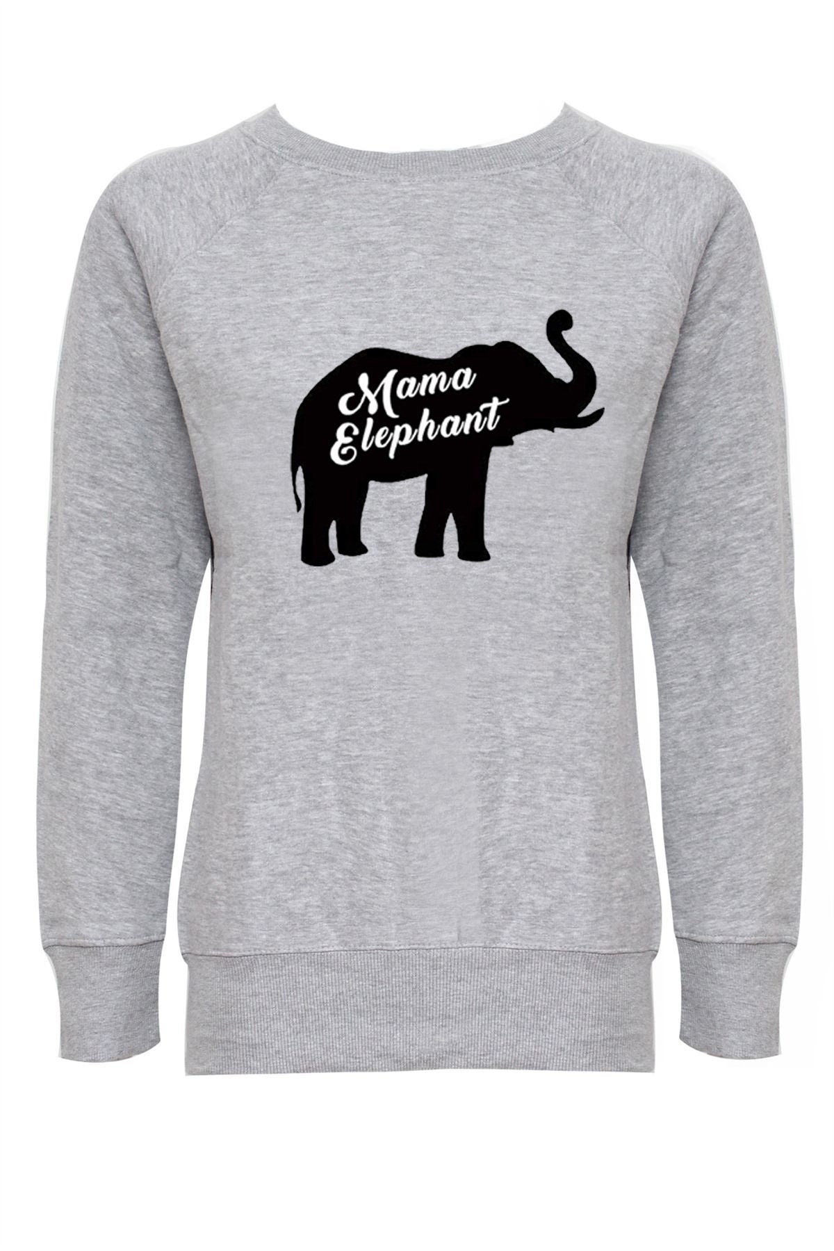 Mama elephant sweatshirt jumper sweater shirt ladies mother's day birthday joke gift mum mama funny present christmas