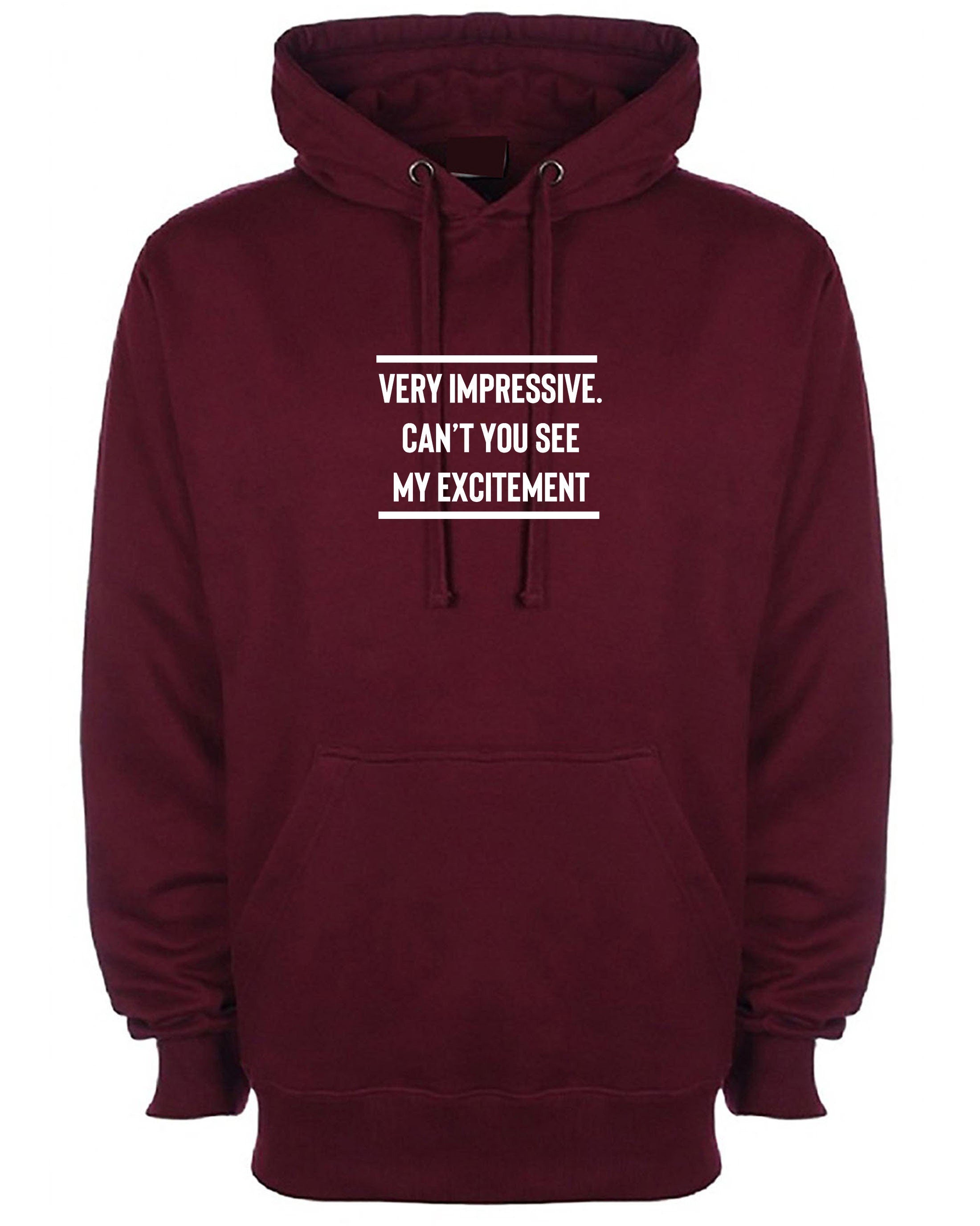 Very impressive, can't you see my excitement funny hoodie hoody hood hooded rude sarcastic joke ladies mens unisex top