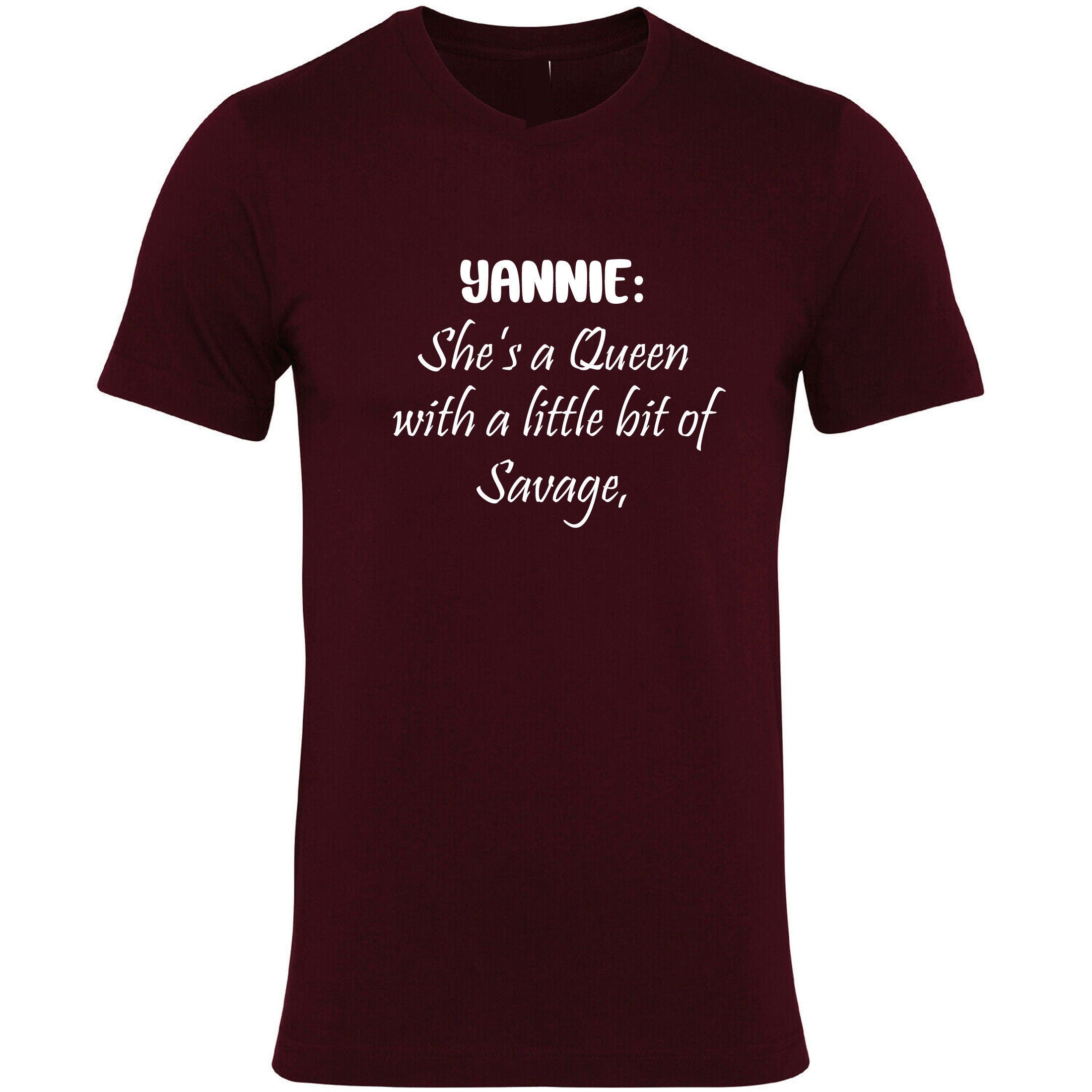 She's a queen with a little bit of savage funny ladies personalized customized tshirt t-shirt t shirt tee shirt eid birthday gift