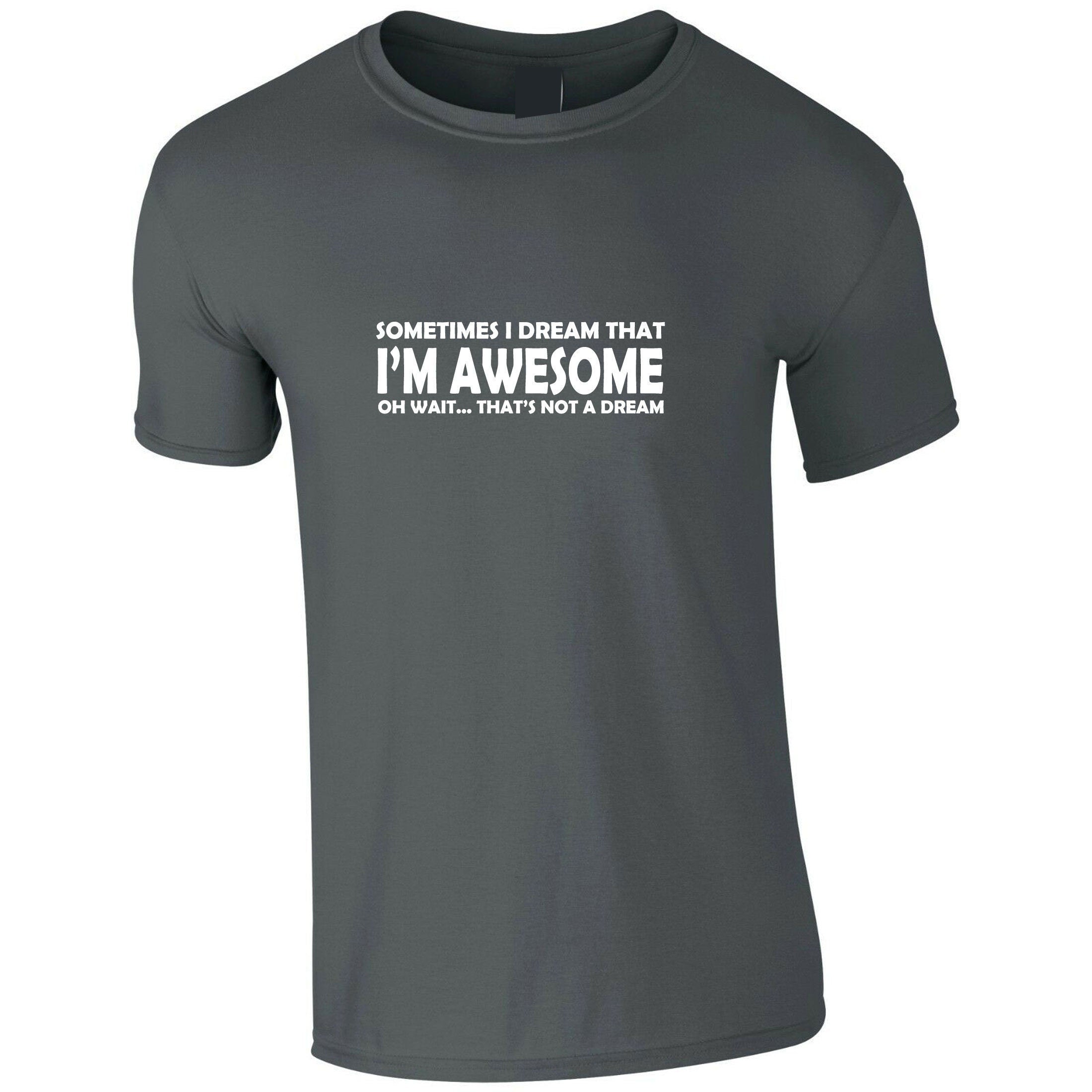 Sometimes i dream i'm awesome oh wait that's not a dream funny mens womens tshirt t shirt t-shirt tee shirt joke unisex birthday gift top